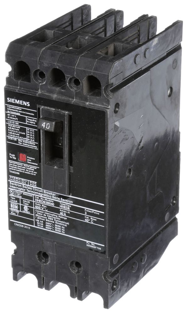 Siemens HHED63B040 Molded Case Circuit Breaker