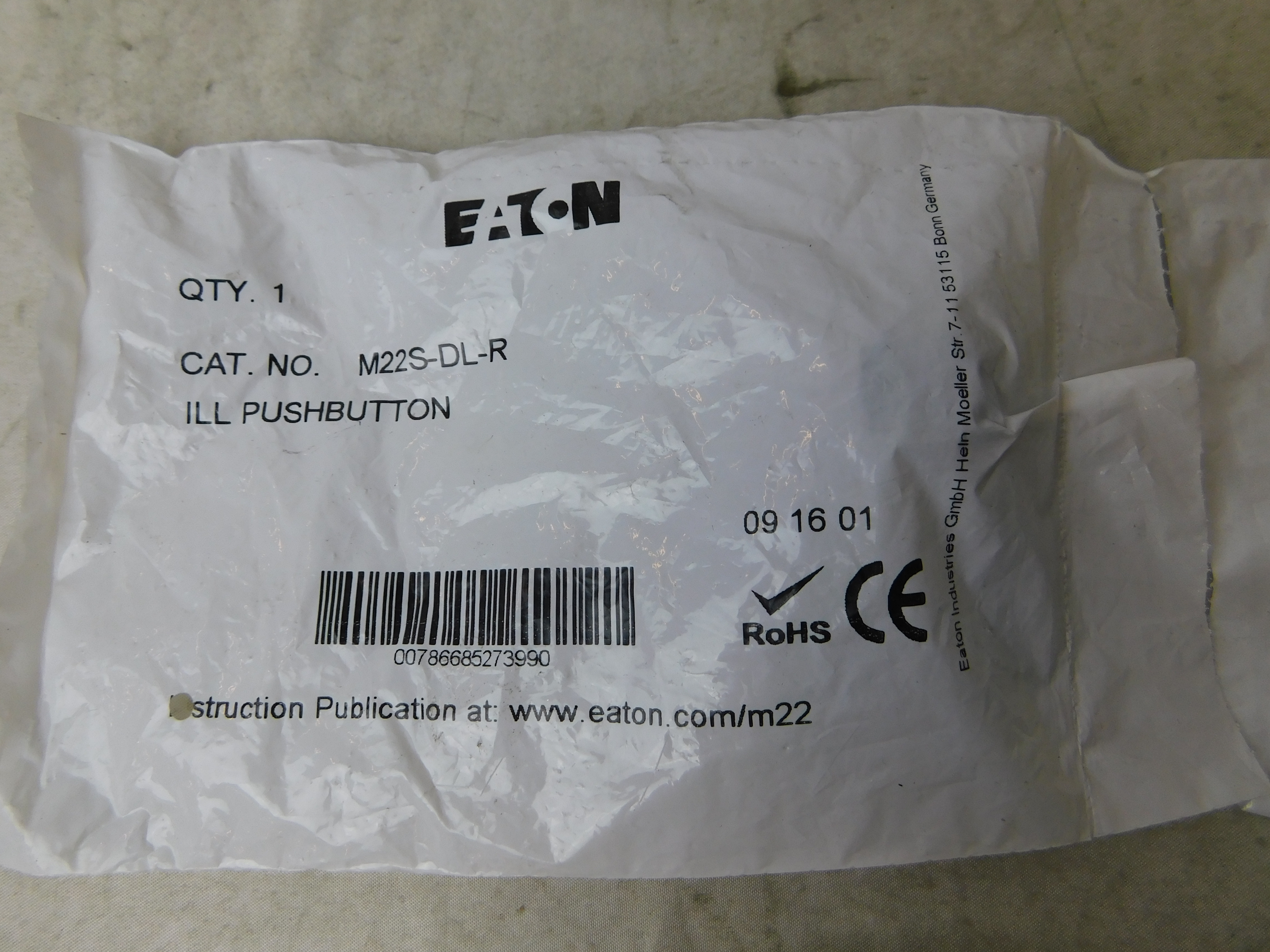 Eaton M22S-DL-R Pushbutton Operator