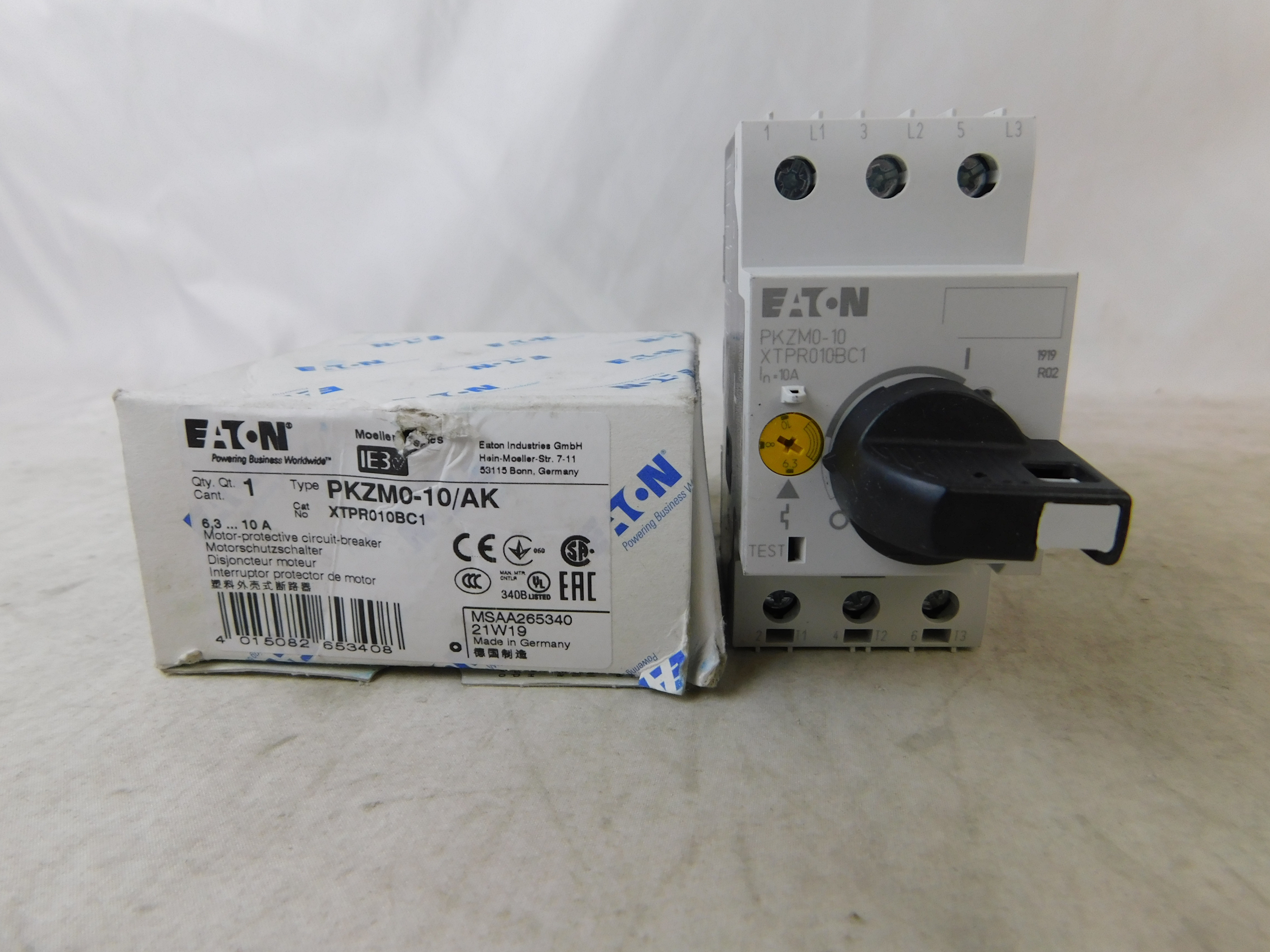 Eaton XTPR010BC1 Rotary Manual Motor Protector