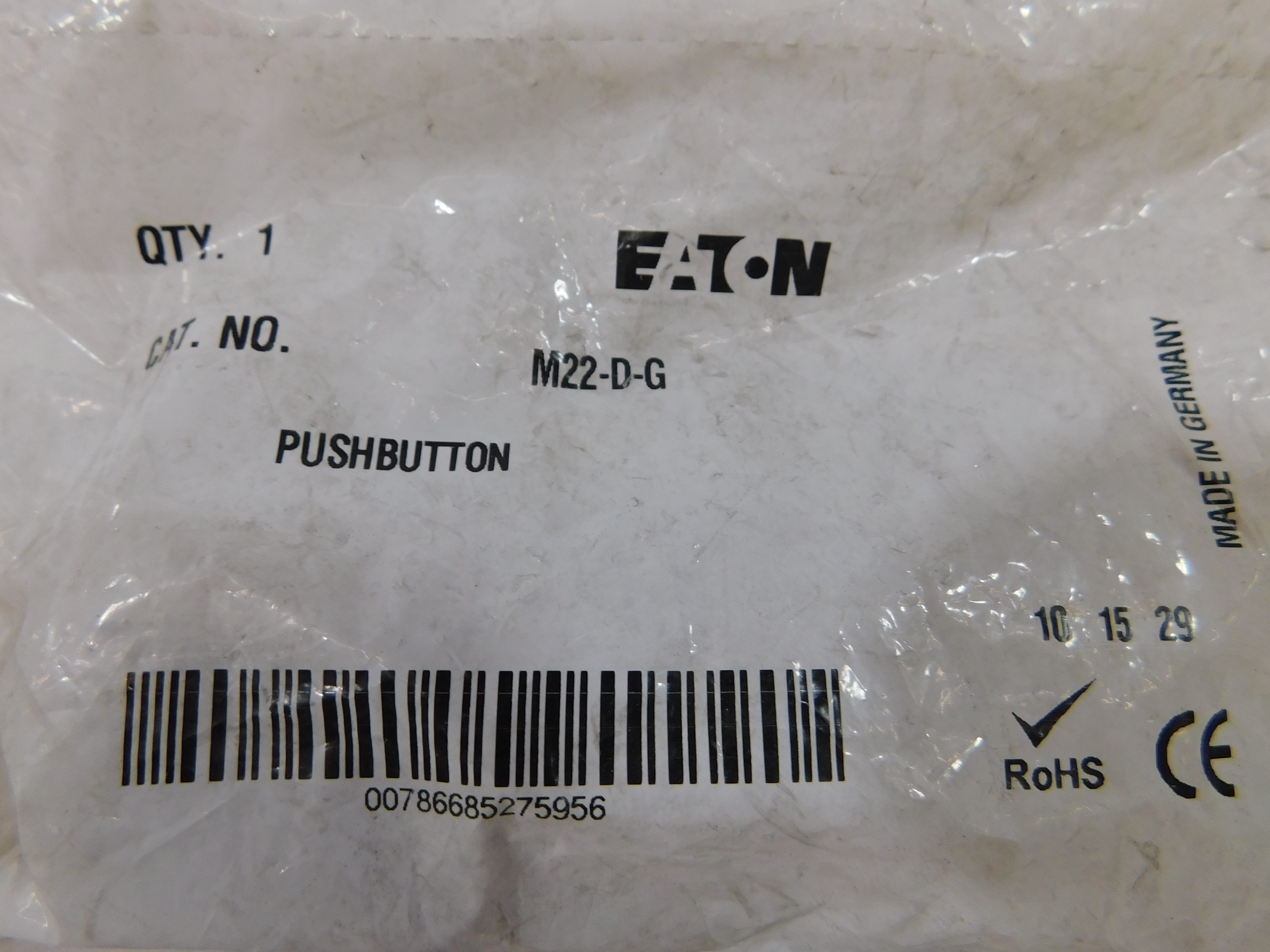 Eaton M22-D-G Non-Illuminated Pushbutton Operator