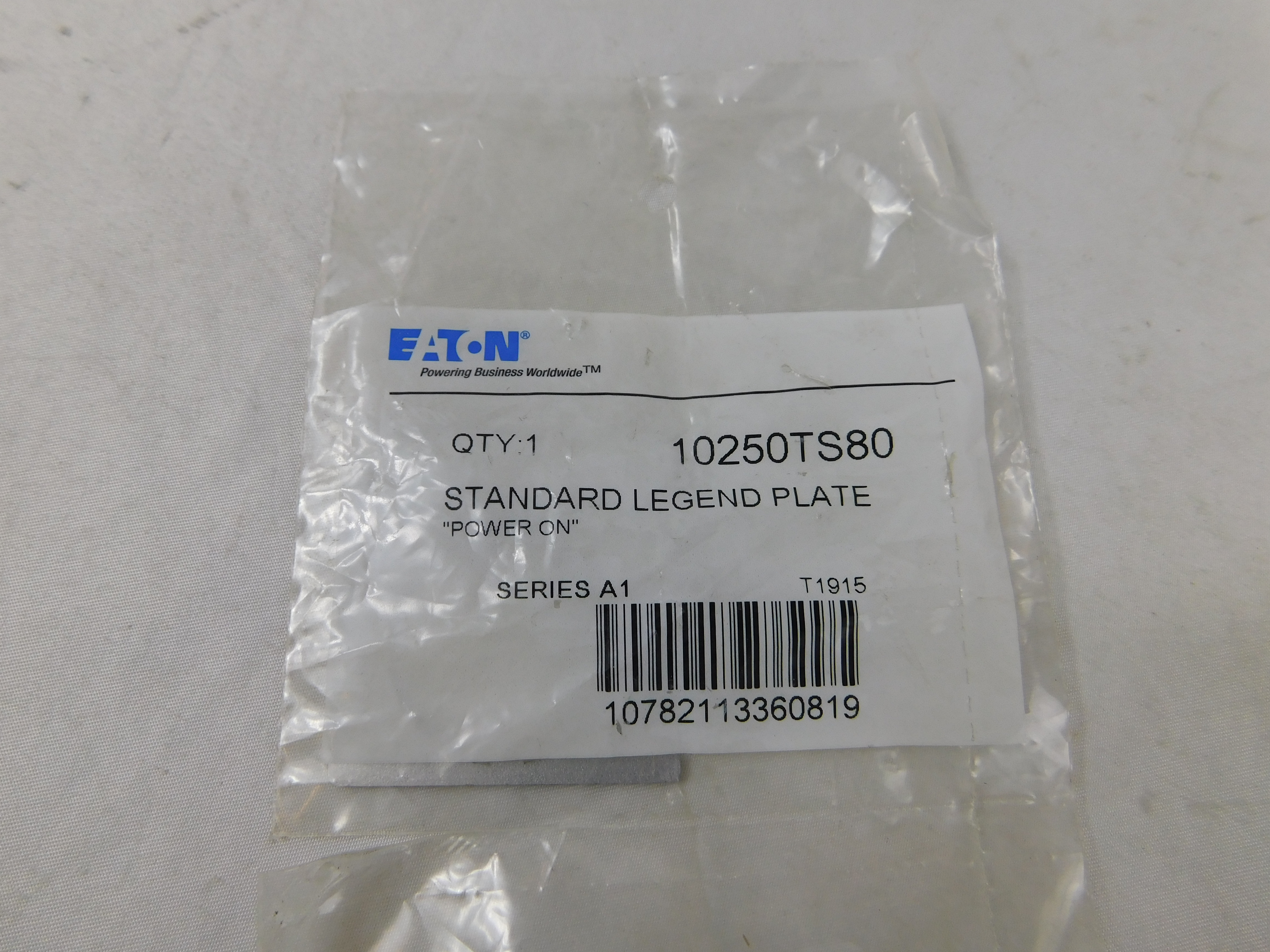 Eaton 10250TS80 Pushbutton Legend Plate
