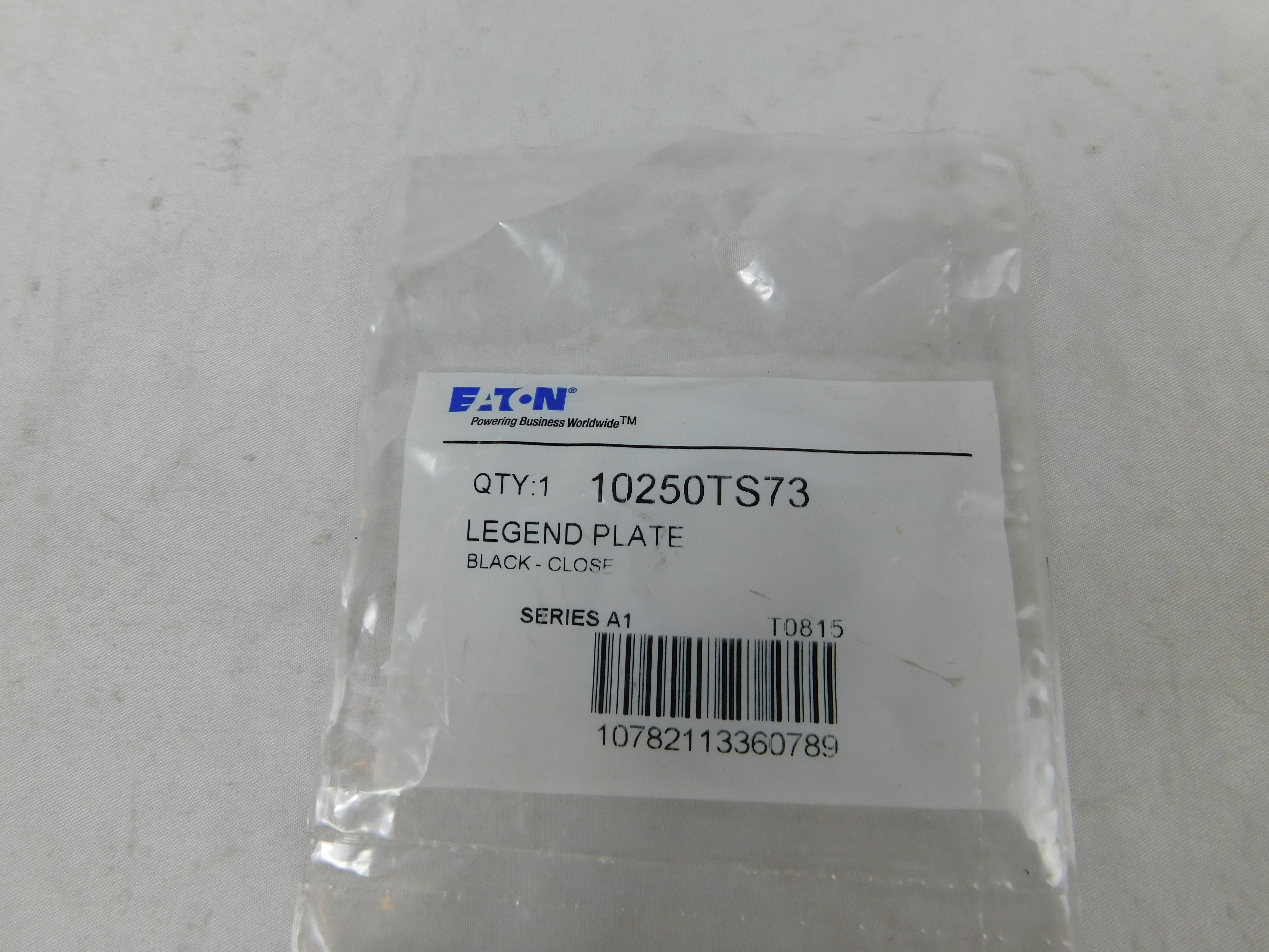 Eaton 10250TS73 Pushbutton Legend Plate