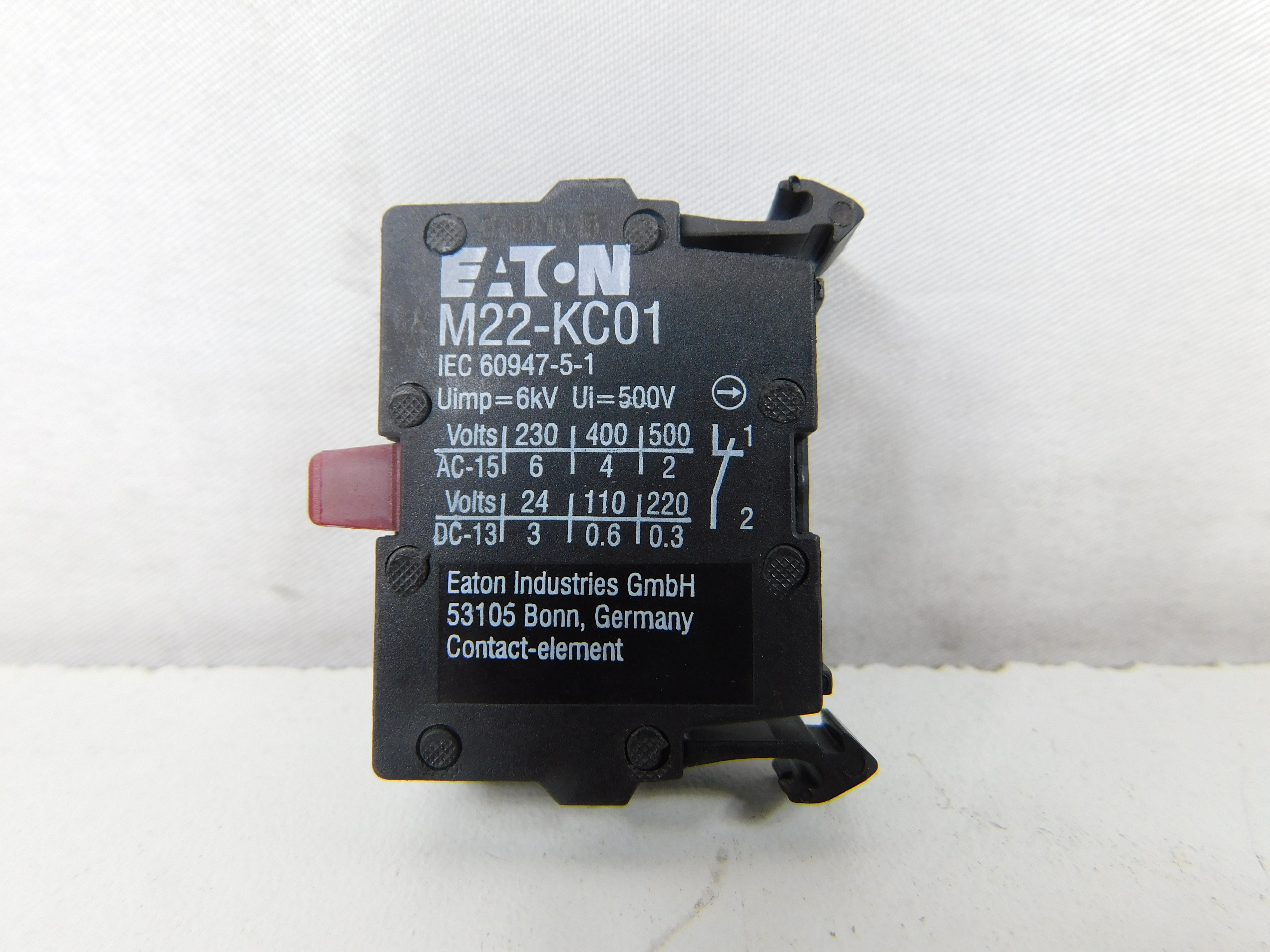 Eaton M22-KC01 Pushbutton Contact Block (Repackaged)