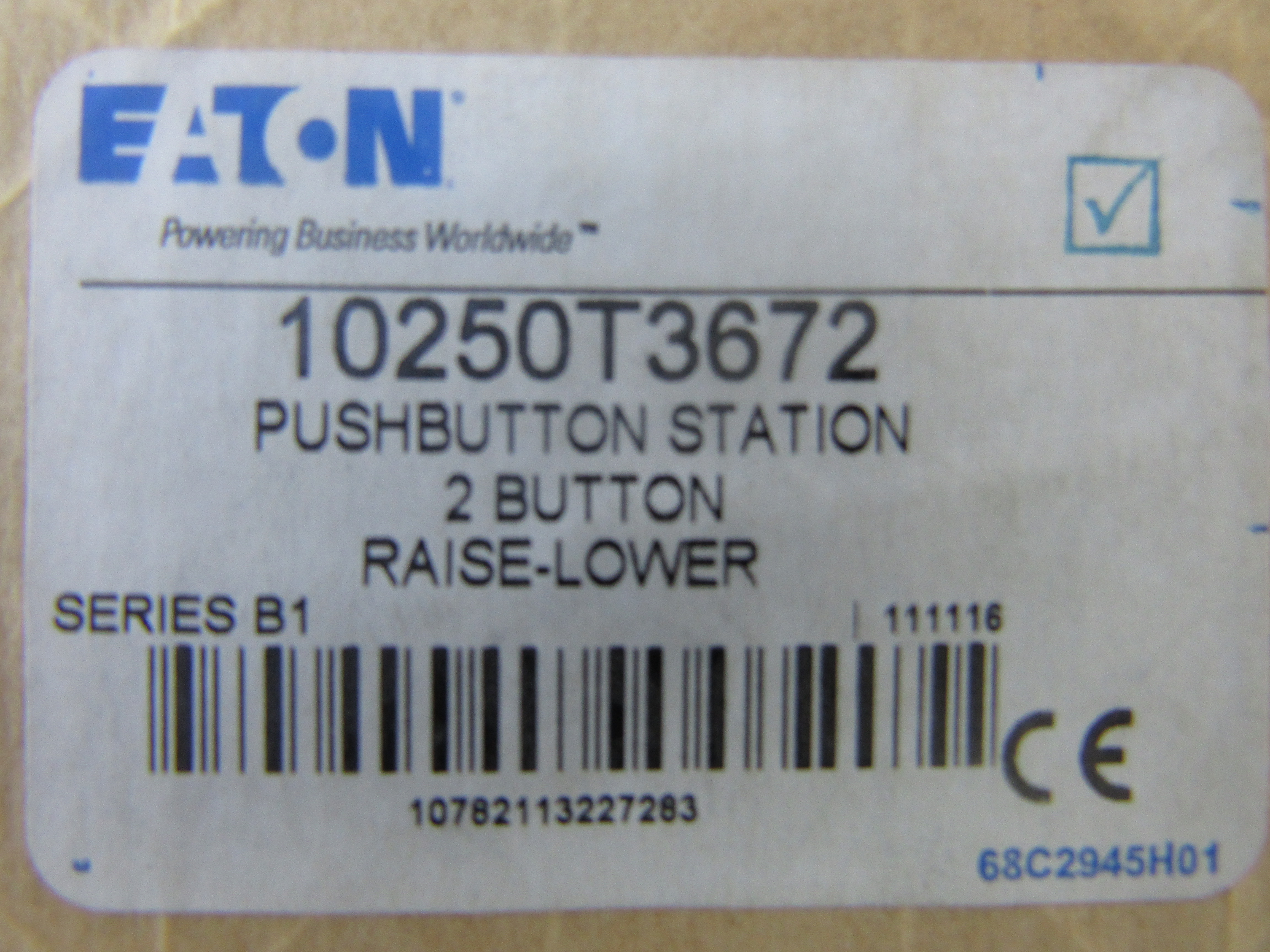 Eaton 10250T3672 Heavy Duty Assembled Control Station