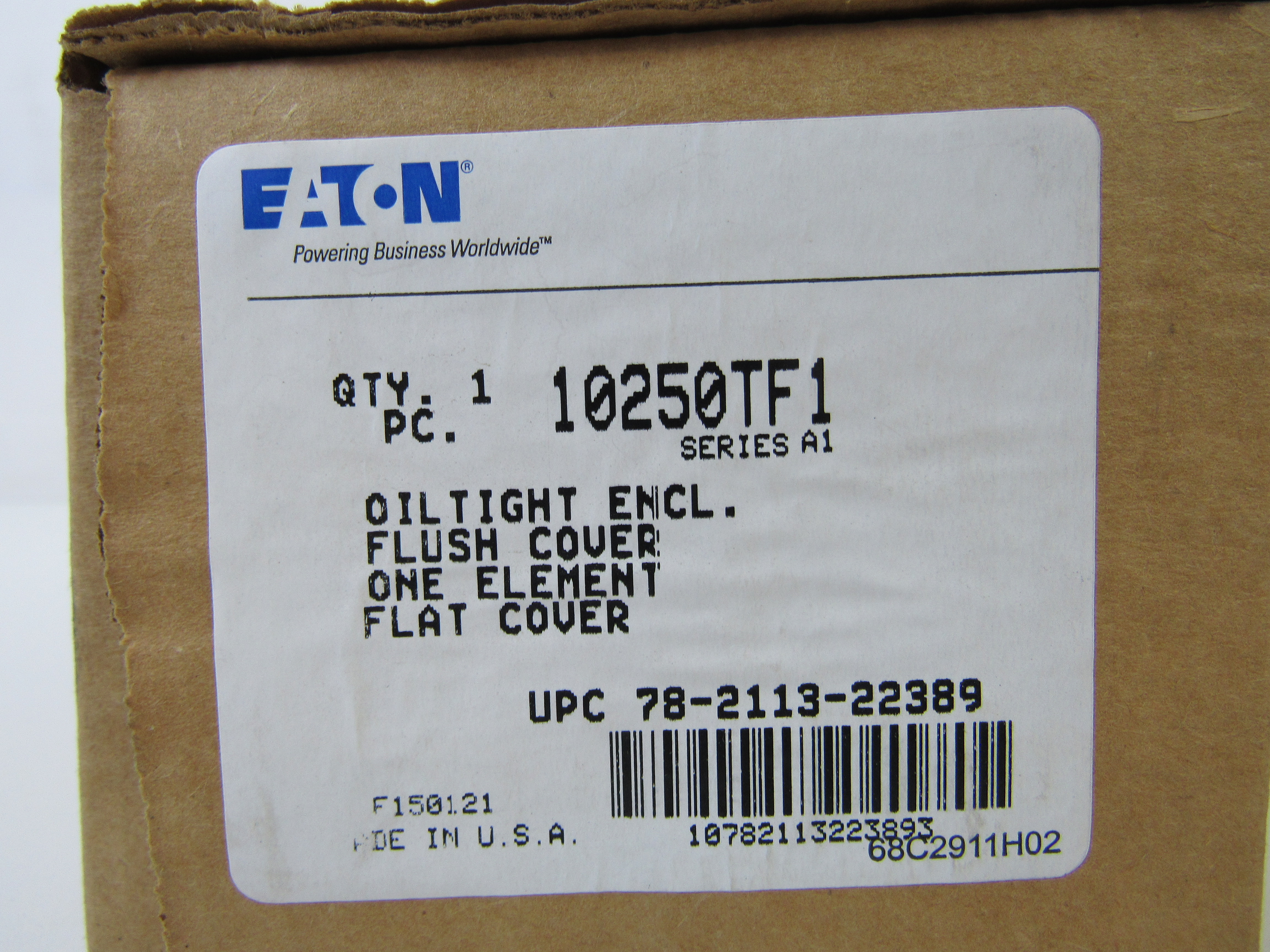 Eaton 10250TF1 Pushbutton Enclosure Cover