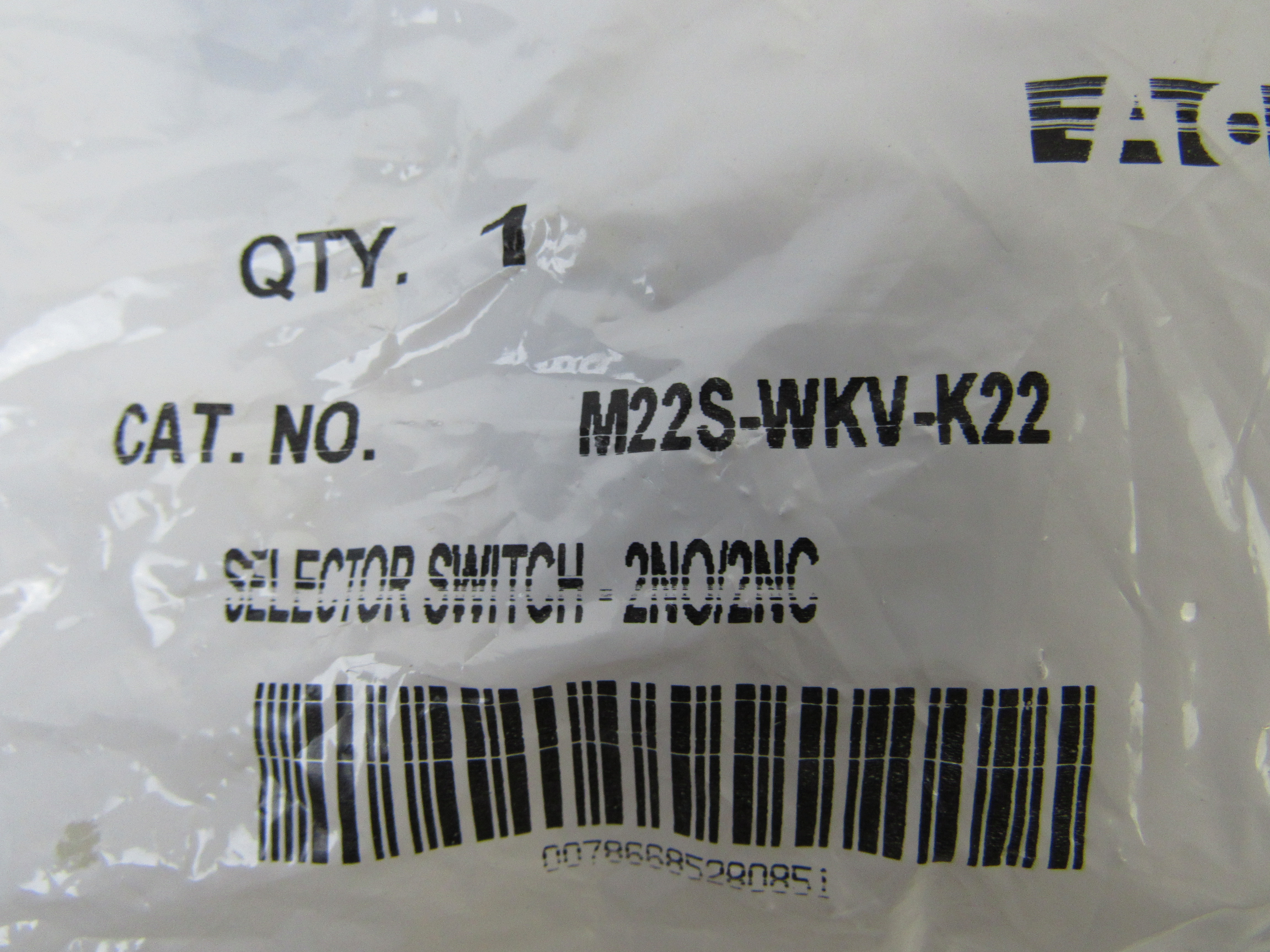 Eaton M22S-WKV-K22 Non-Illuminated Selector Switch