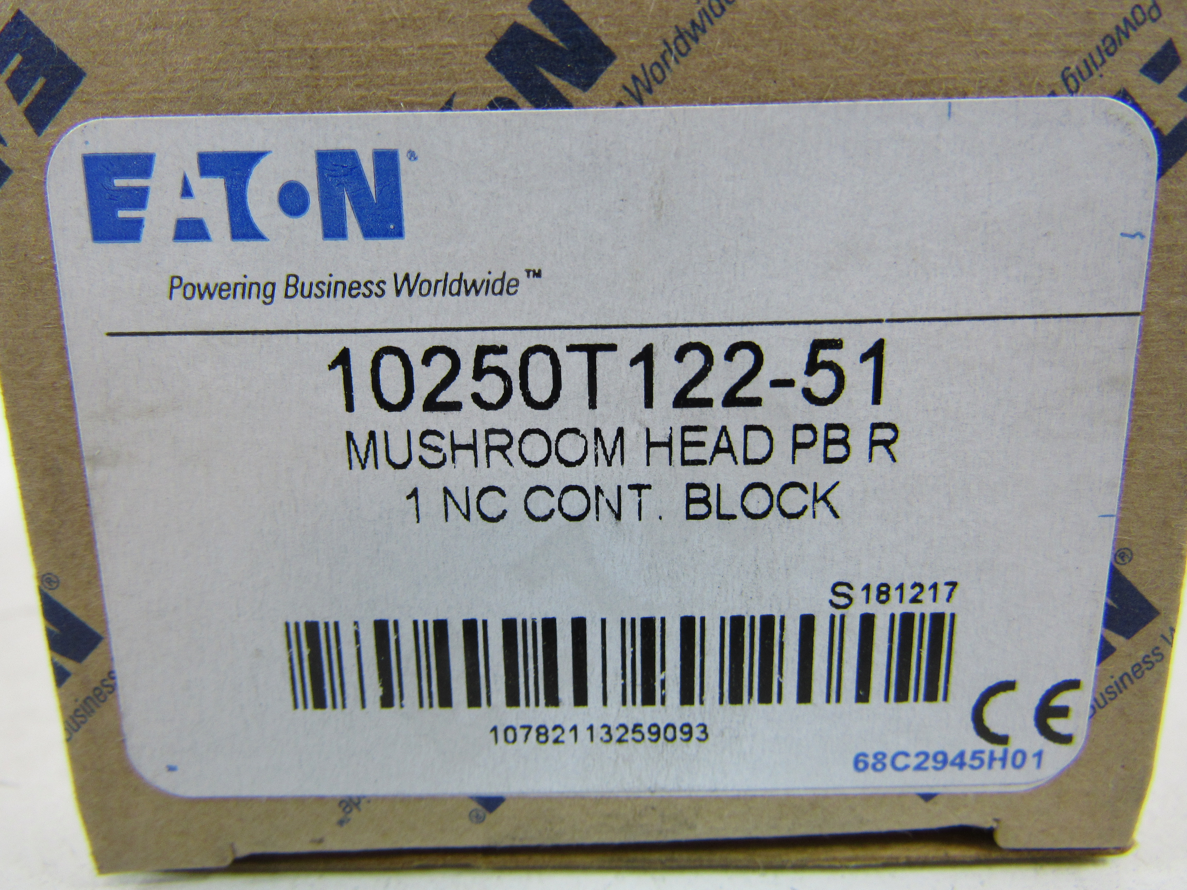 Eaton 10250T122-51 Non-Illuminated Pushbutton