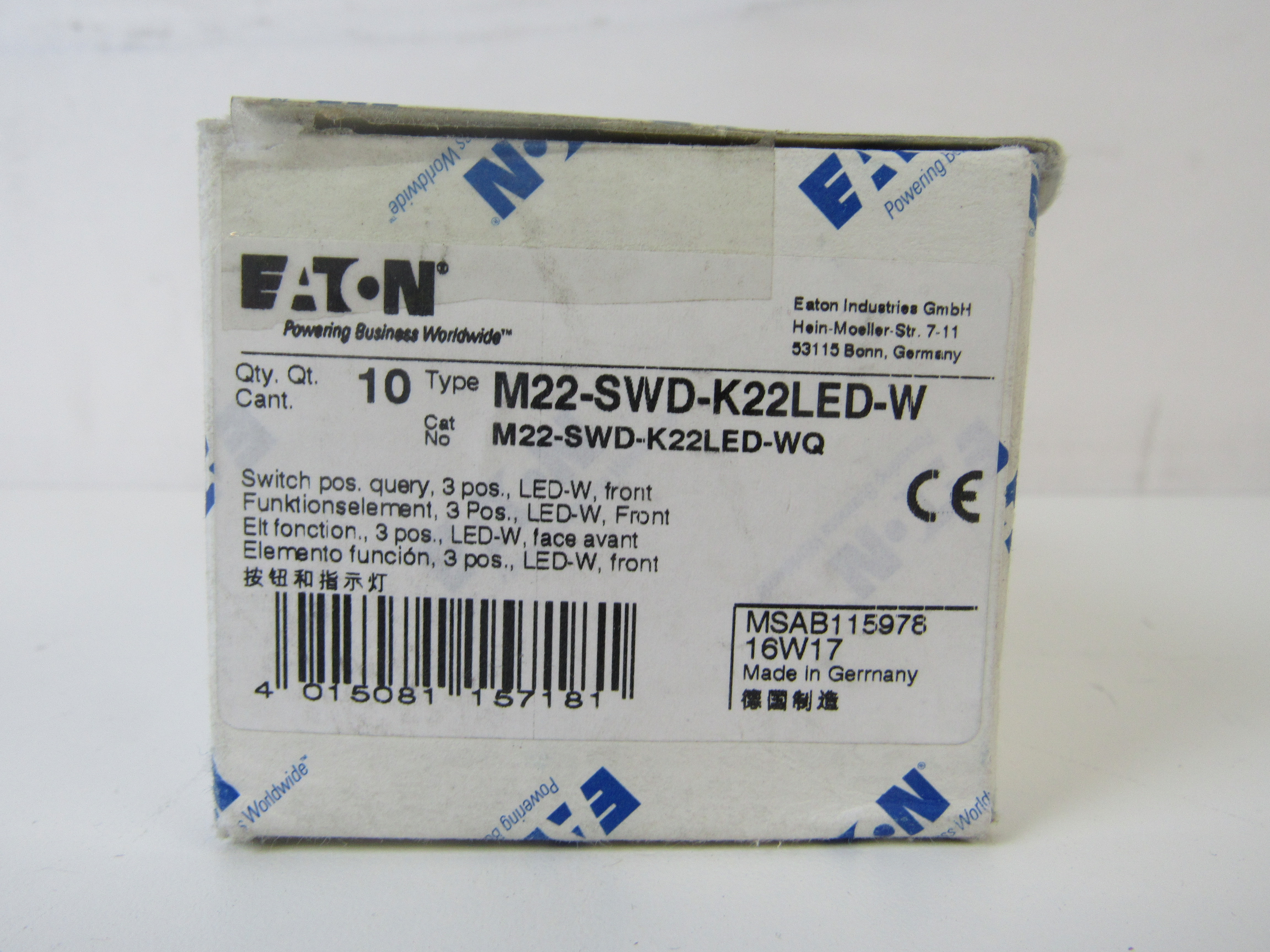 Eaton M22-SWD-K22LED-W Pilot Device Contact Module