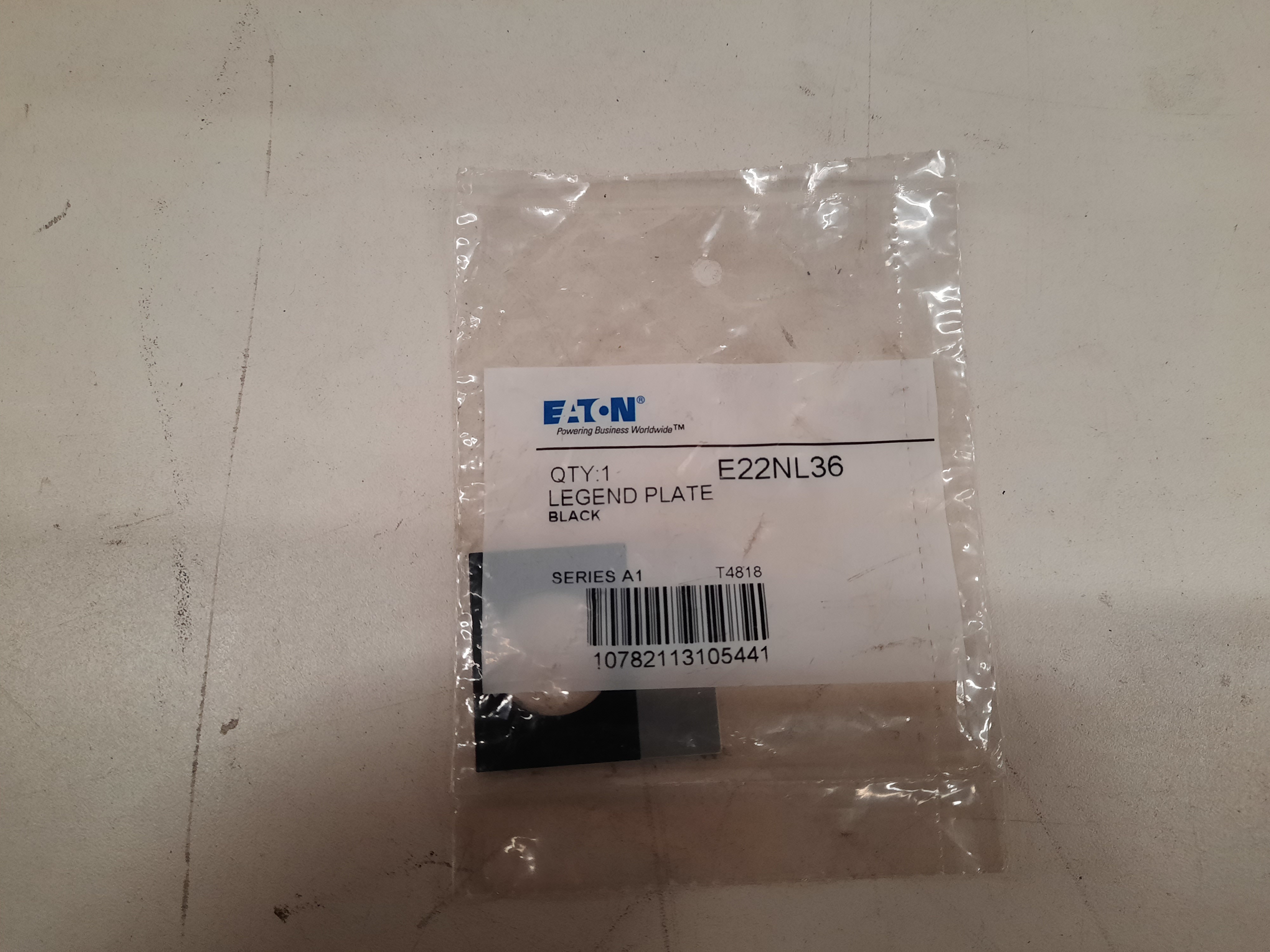 Eaton E22NL36 Pushbutton Legend Plate