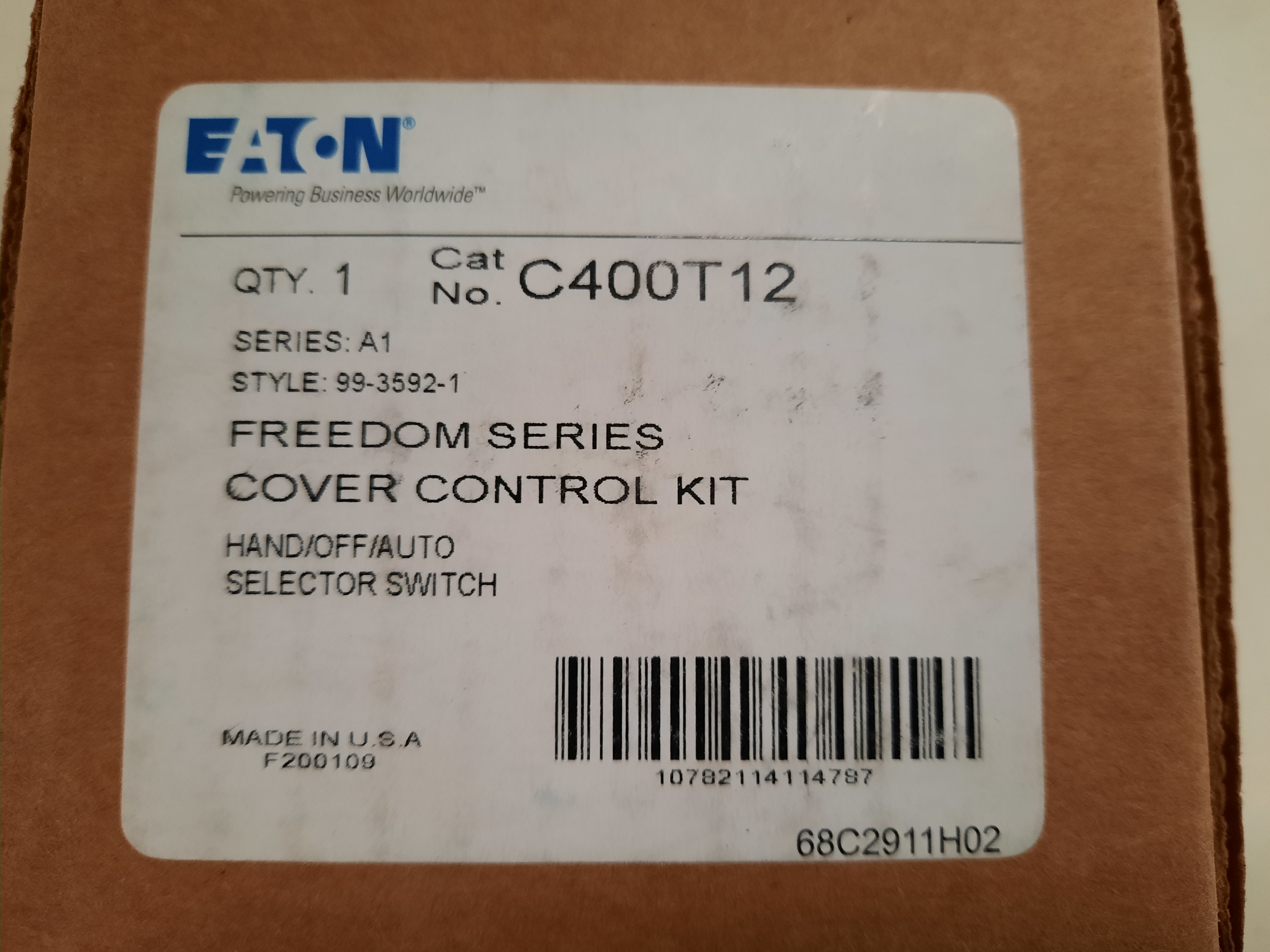 Eaton C400T12 Selector Switch Kit
