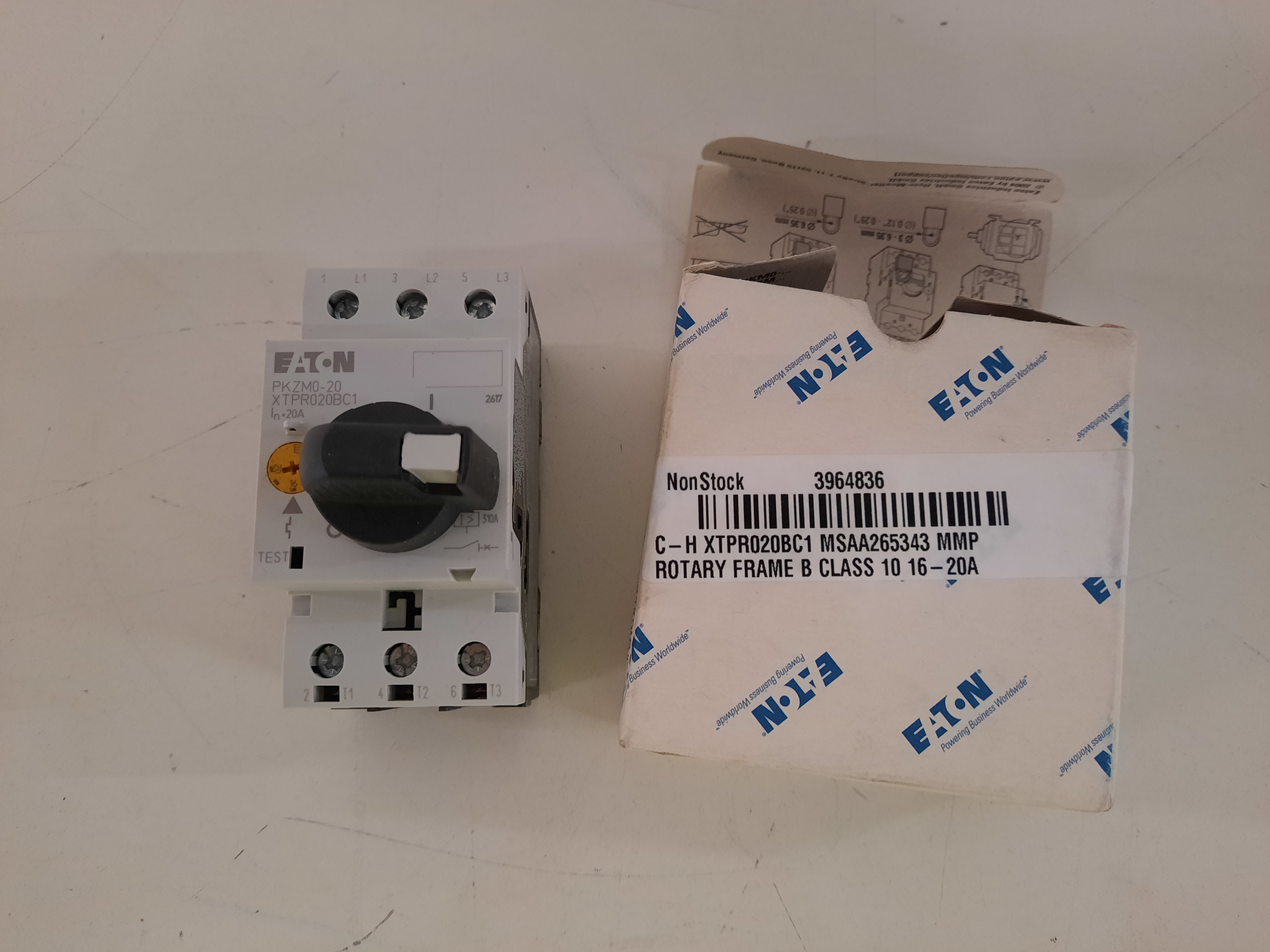 Eaton XTPR020BC1 Rotary Manual Motor Protector
