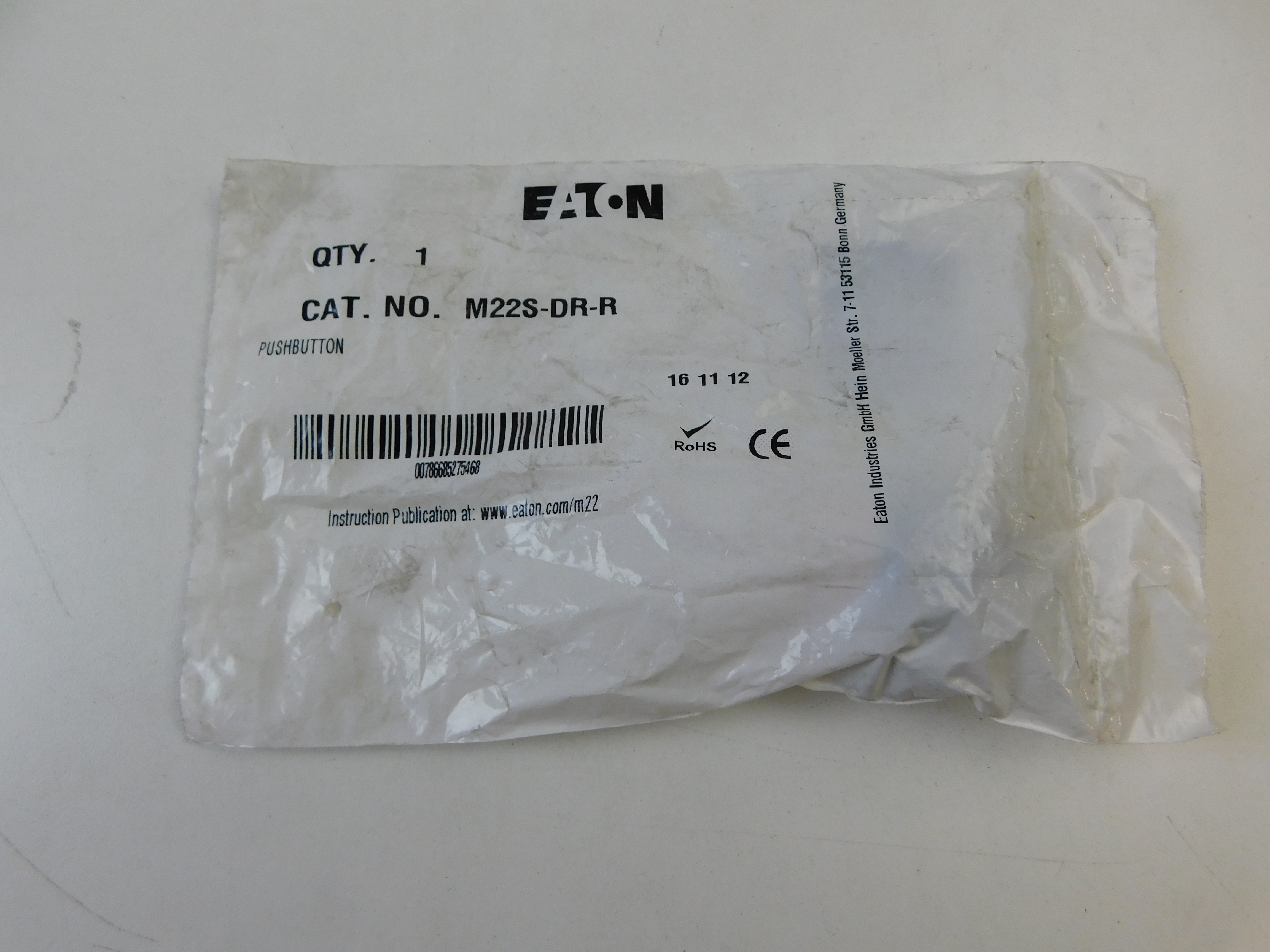 Eaton M22S-DR-R Non-Illuminated Pushbutton Operator