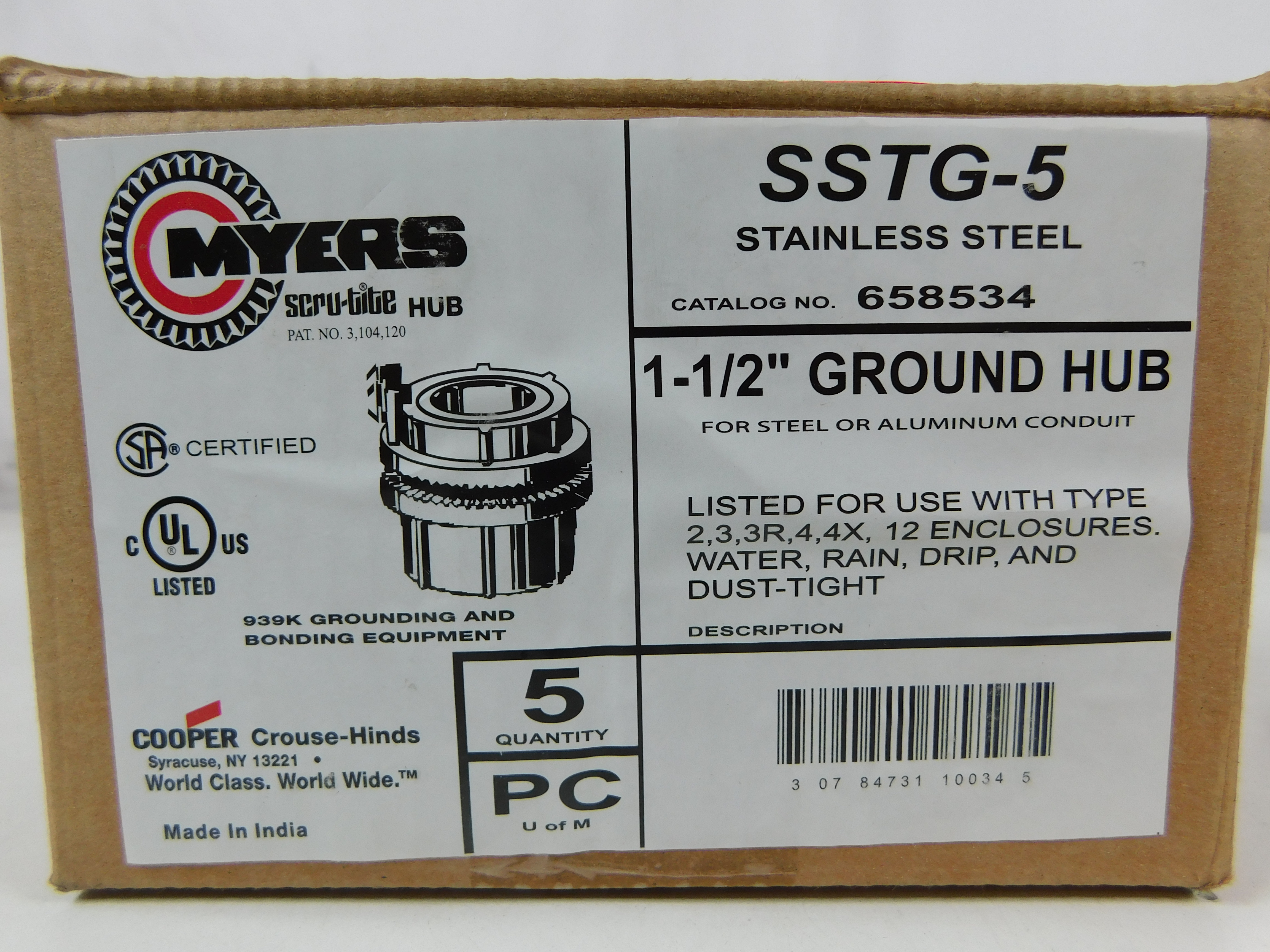 Crouse-Hinds SSTG-5 IMC/Rigid Conduit Hub