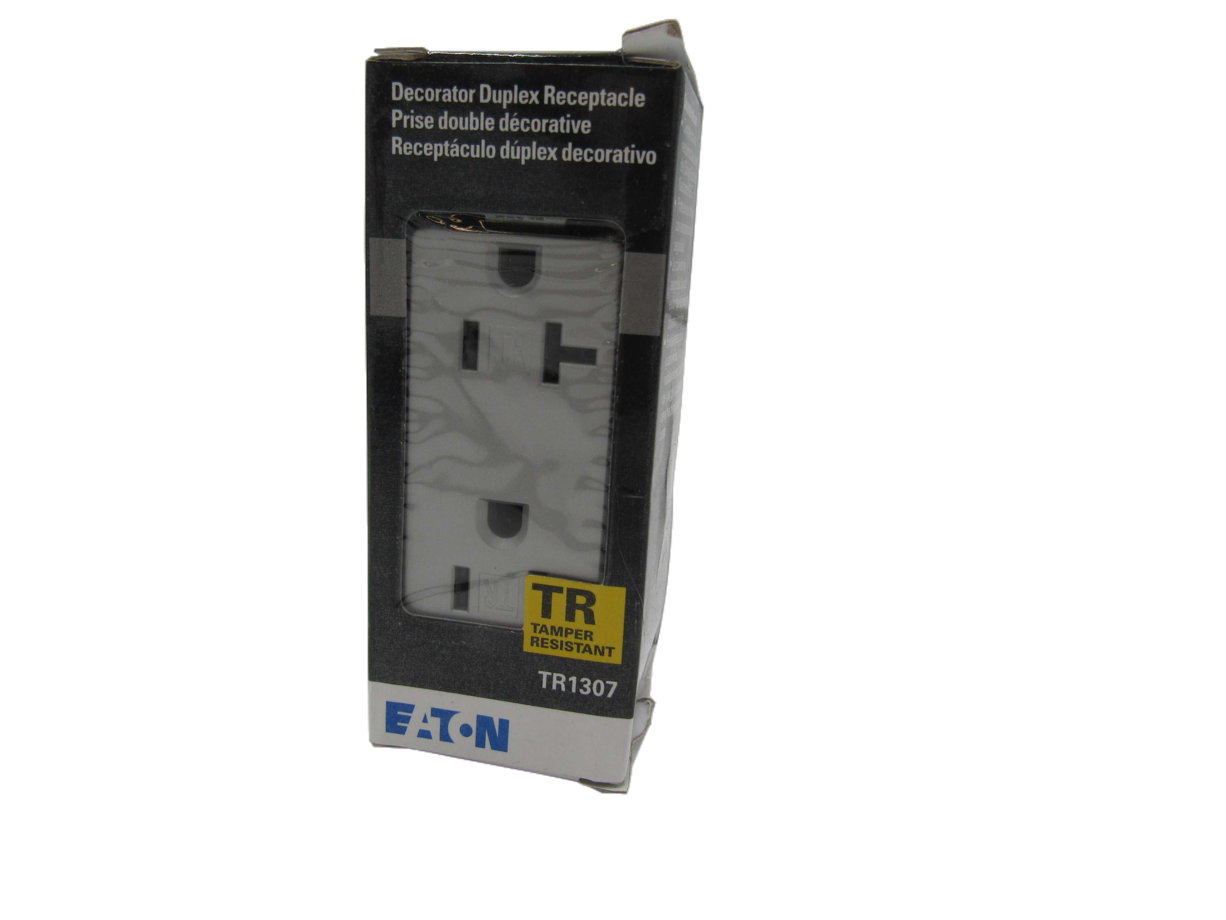 Eaton TR1307SG-SP-L Outlets Duplex Receptacle 20A 125V Silver Granite Tamper Resistant