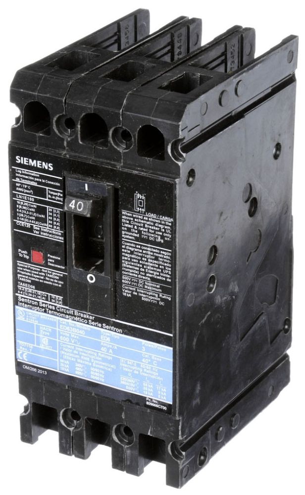 Siemens ED63B040 Molded Case Circuit Breaker