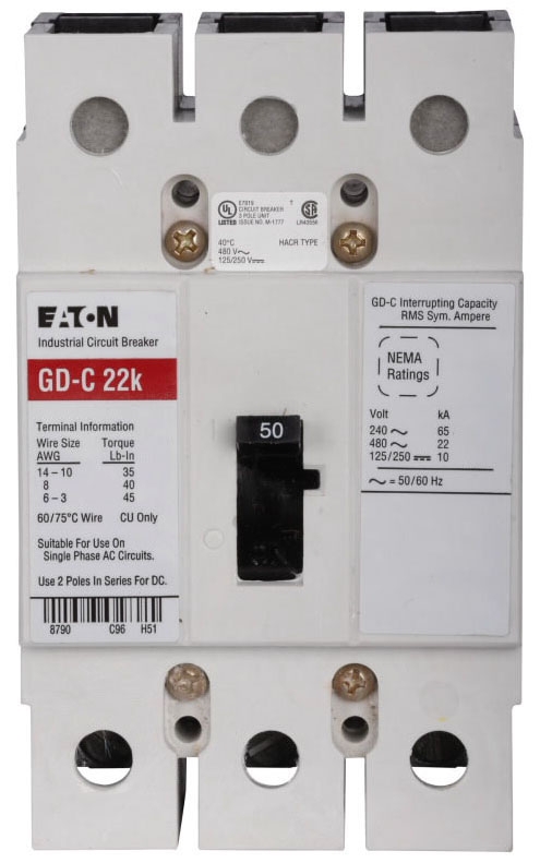 Eaton GD3050C Molded Case Breakers MCCBs
