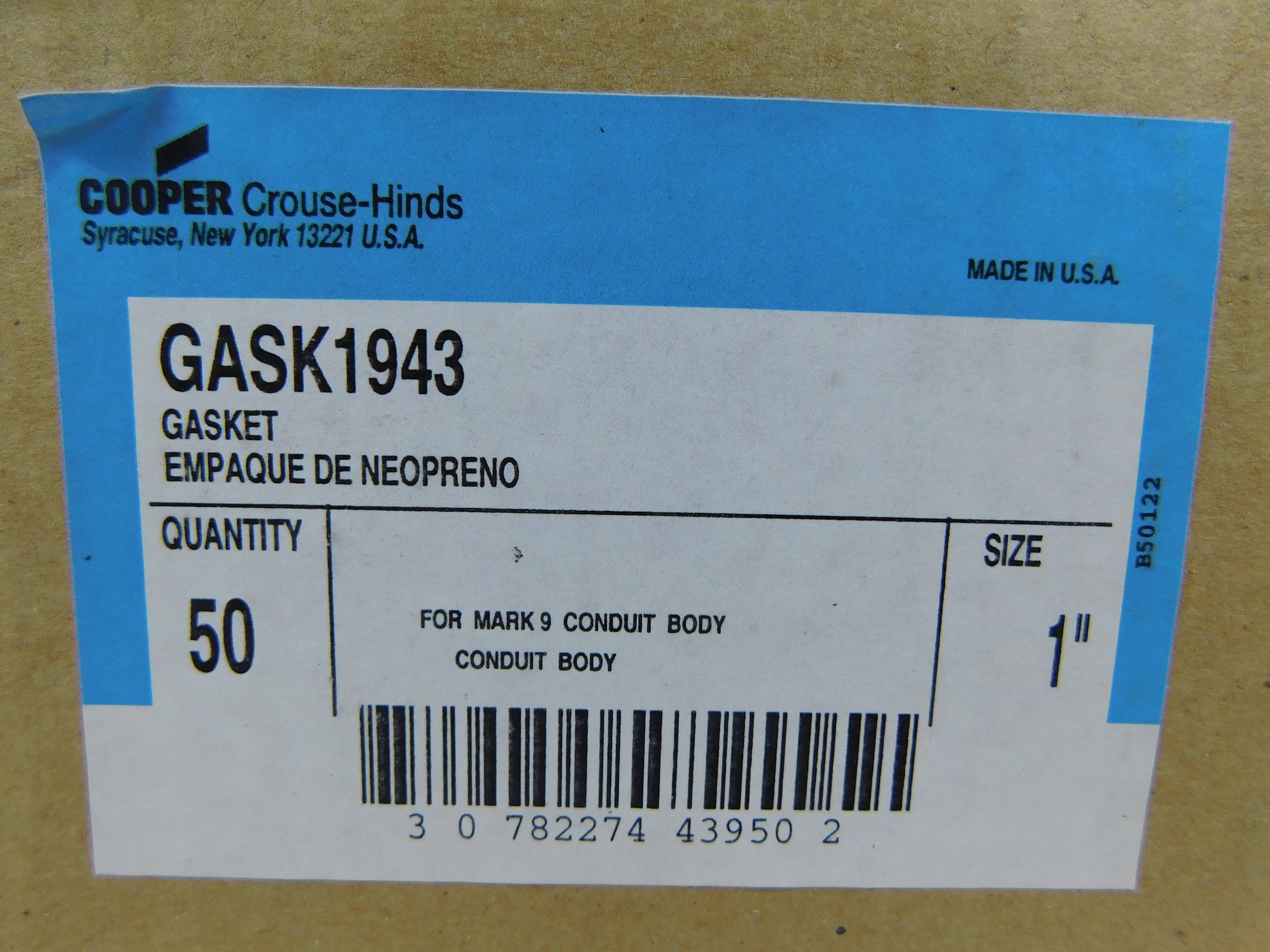 Crouse Hinds GASK1943 Gasket/Seal/Sleeve/Ring