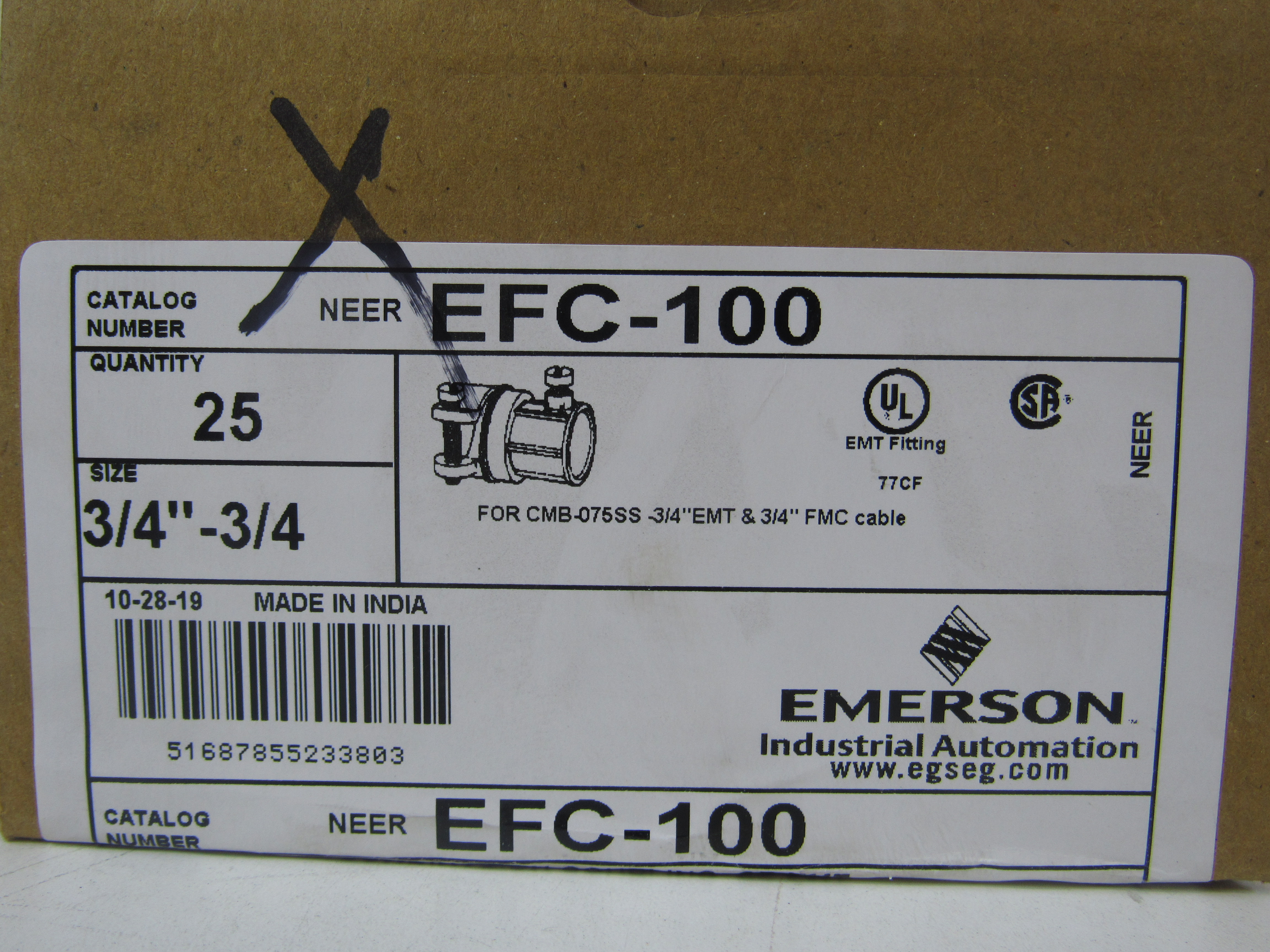 Emerson EFC-100 Conduit Fittings