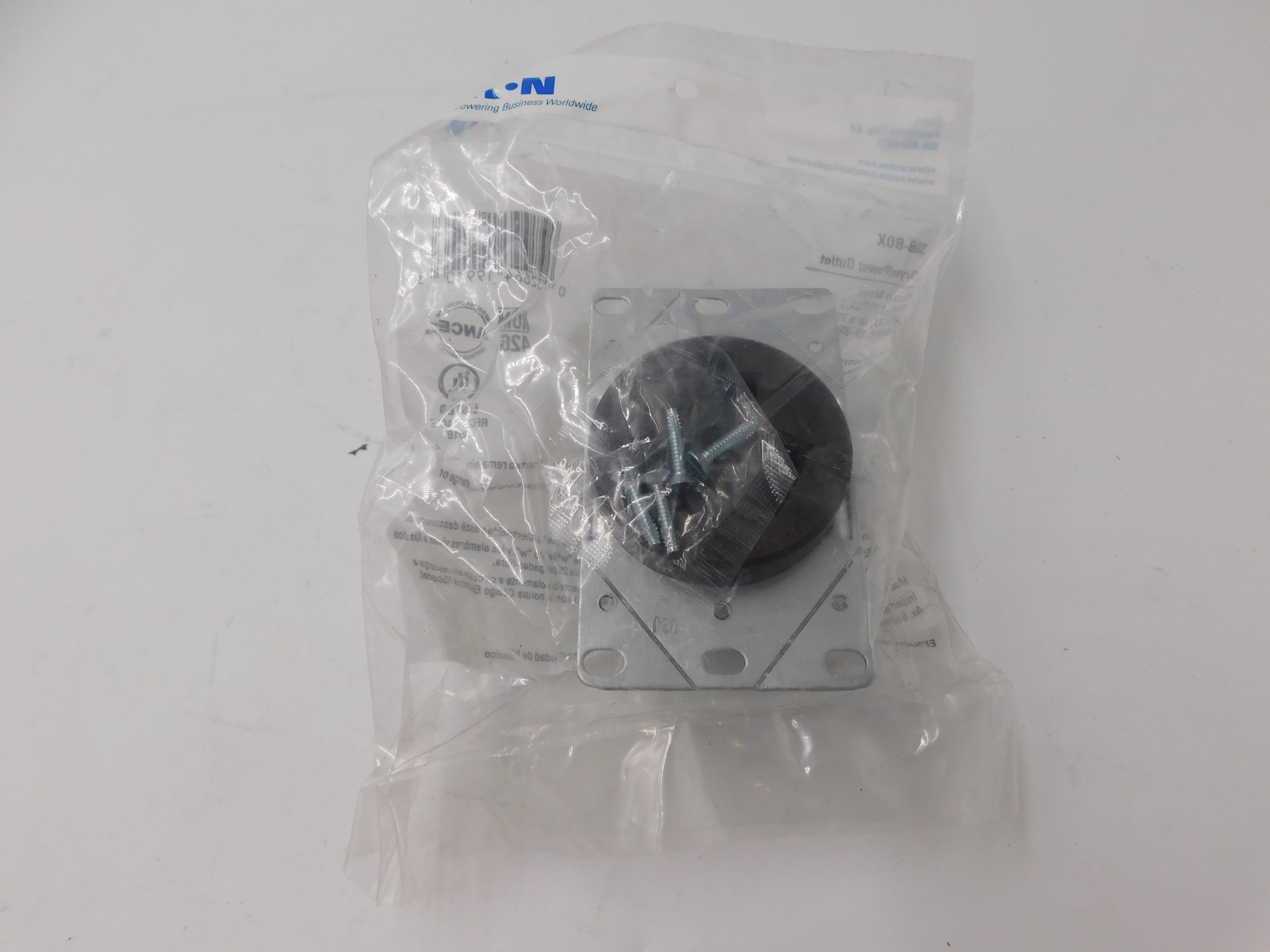 Eaton Wiring Devices 38B-BOX Straight Blade Power Receptacle