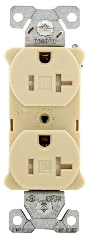 Arrow Hart AHTR5362V Straight Blade Duplex Receptacle