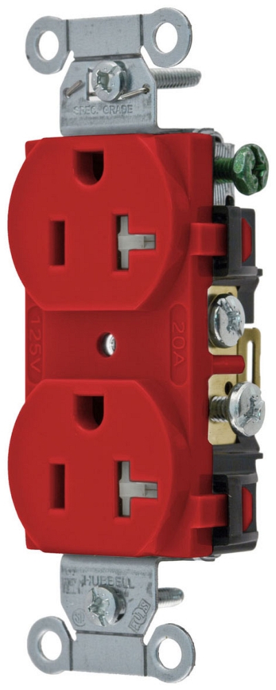 Hubbell Wiring Device-Kellems CR20RTR Straight Blade Receptacle