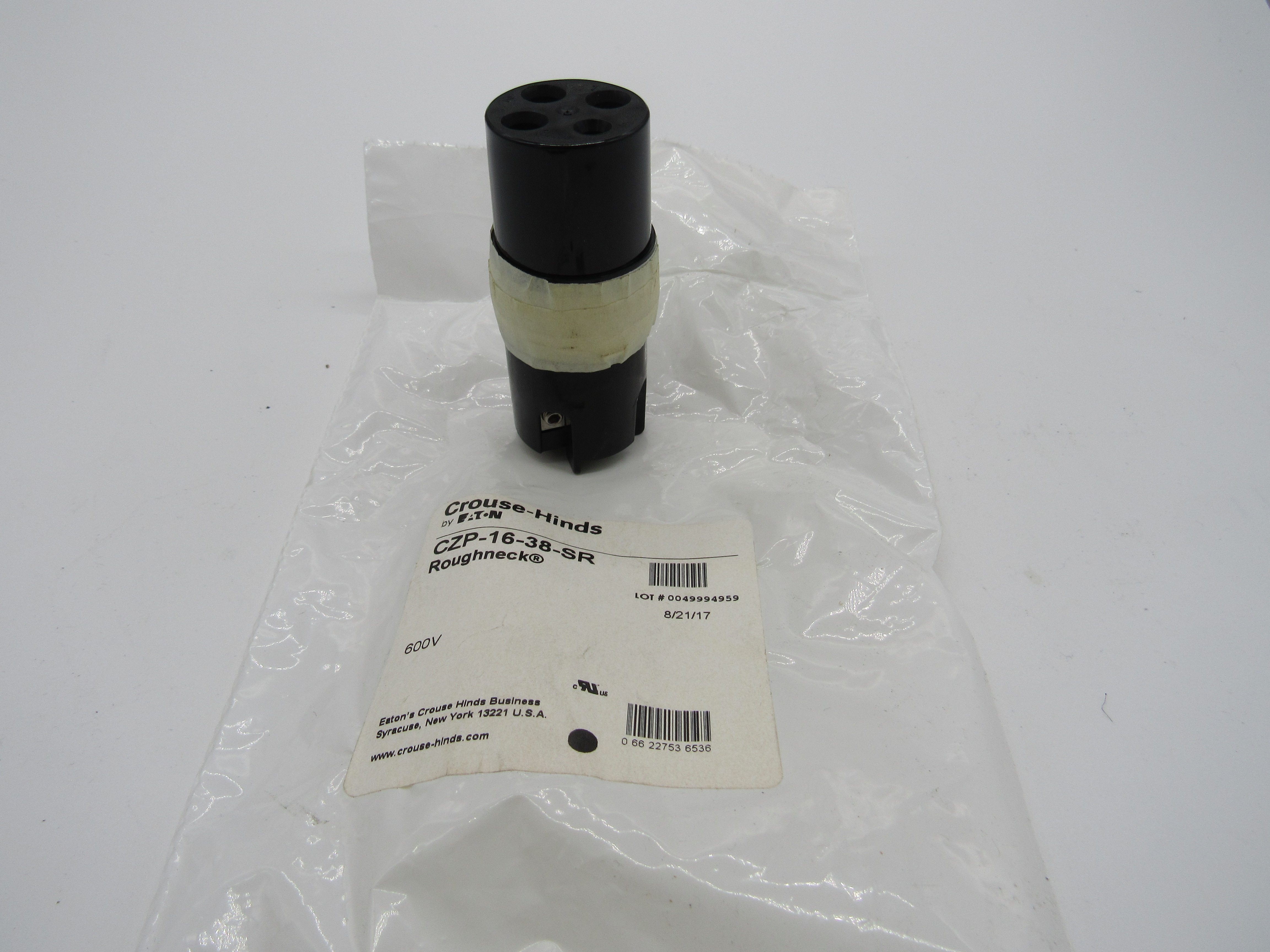 Eaton CZP-16-38-SR Plug/Connector/Adapter Accessories Connector 600V