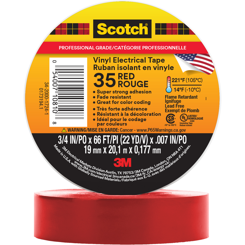 3M 35-3/4X66FT-RD Tape and Tags
