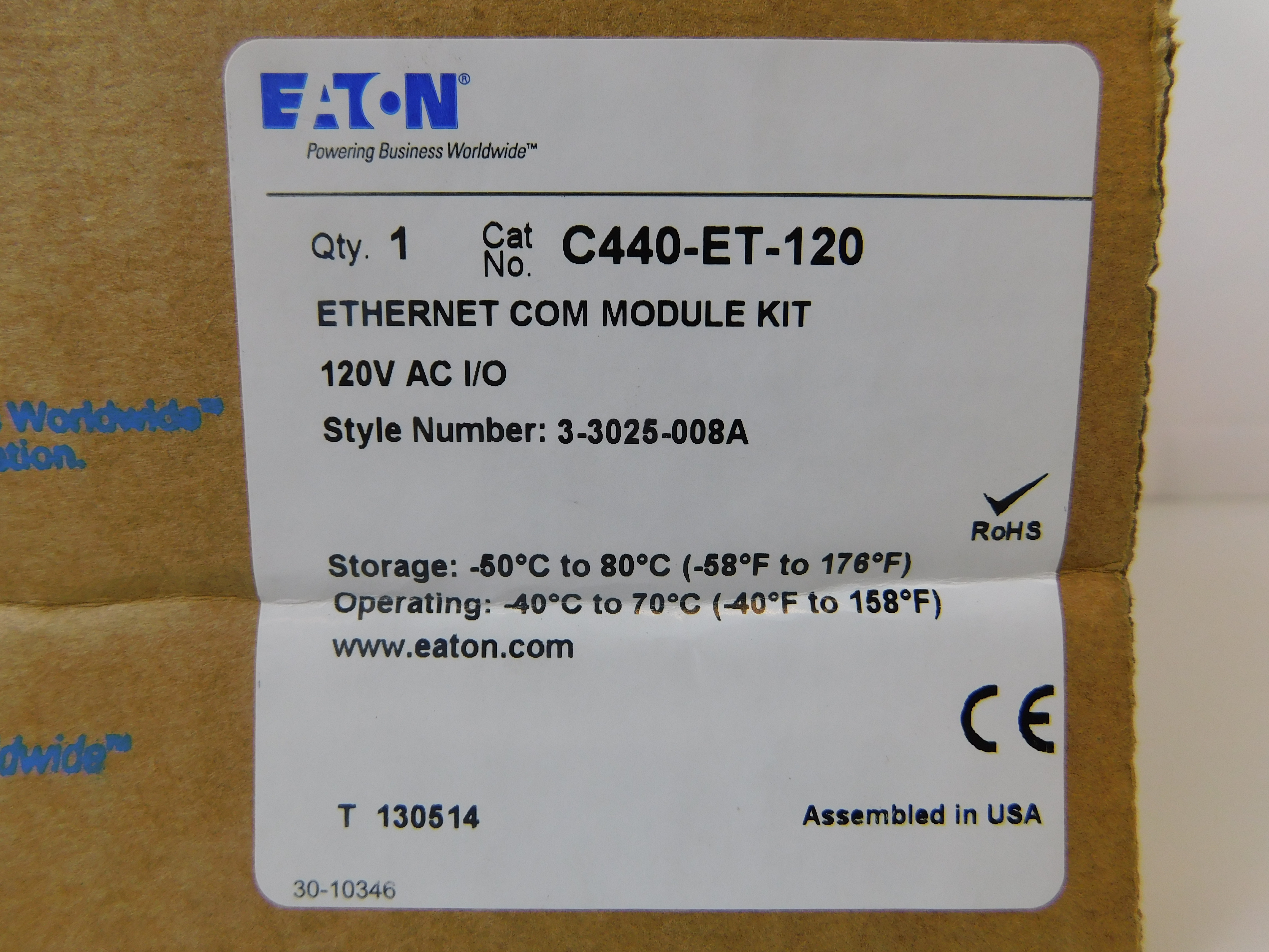 Eaton C440-ET-120 Overload Relay Communication Module Kit