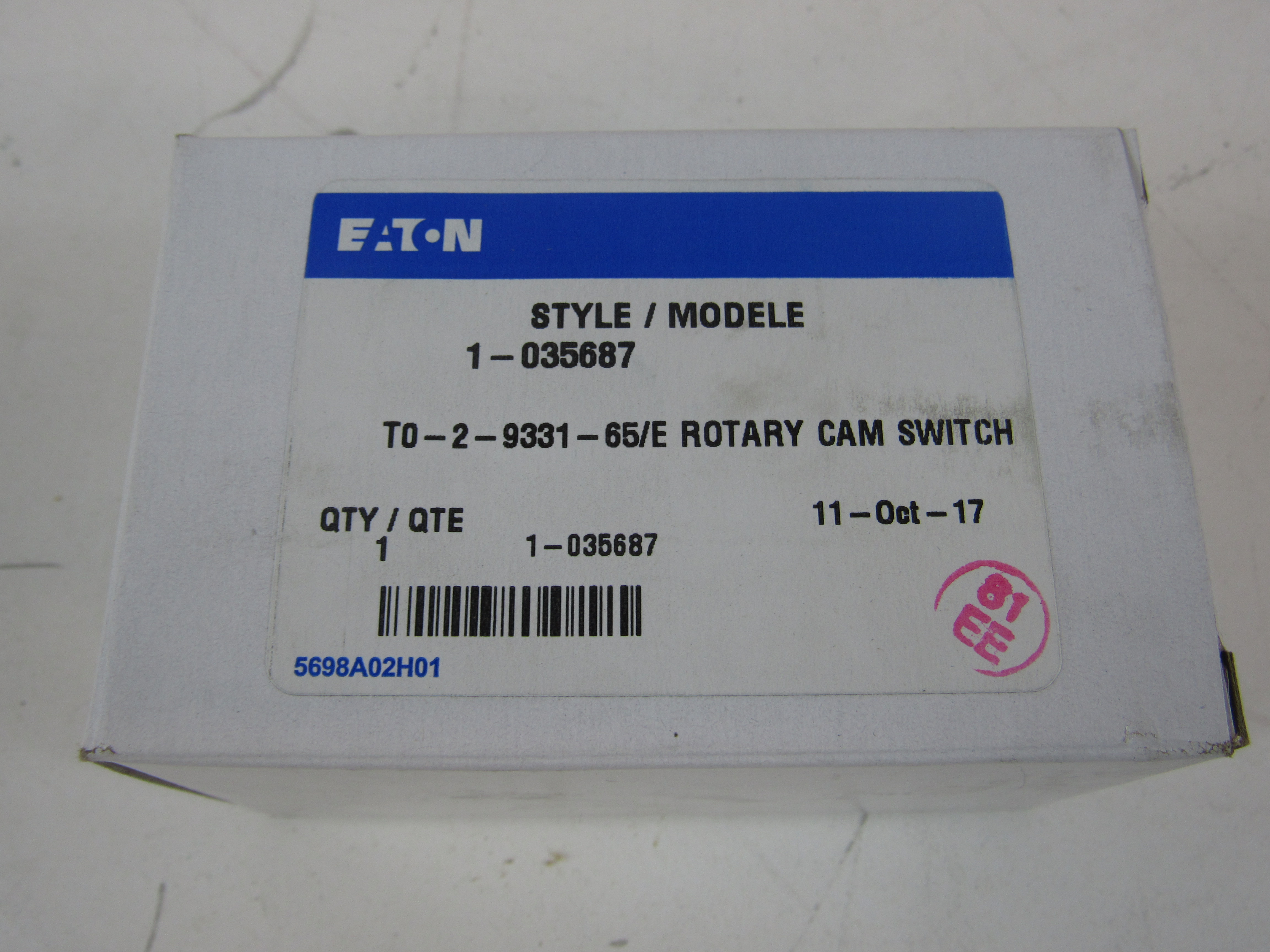 Eaton T0-2-9331-65/E Other Sensors and Switches Rotary Cam Switch