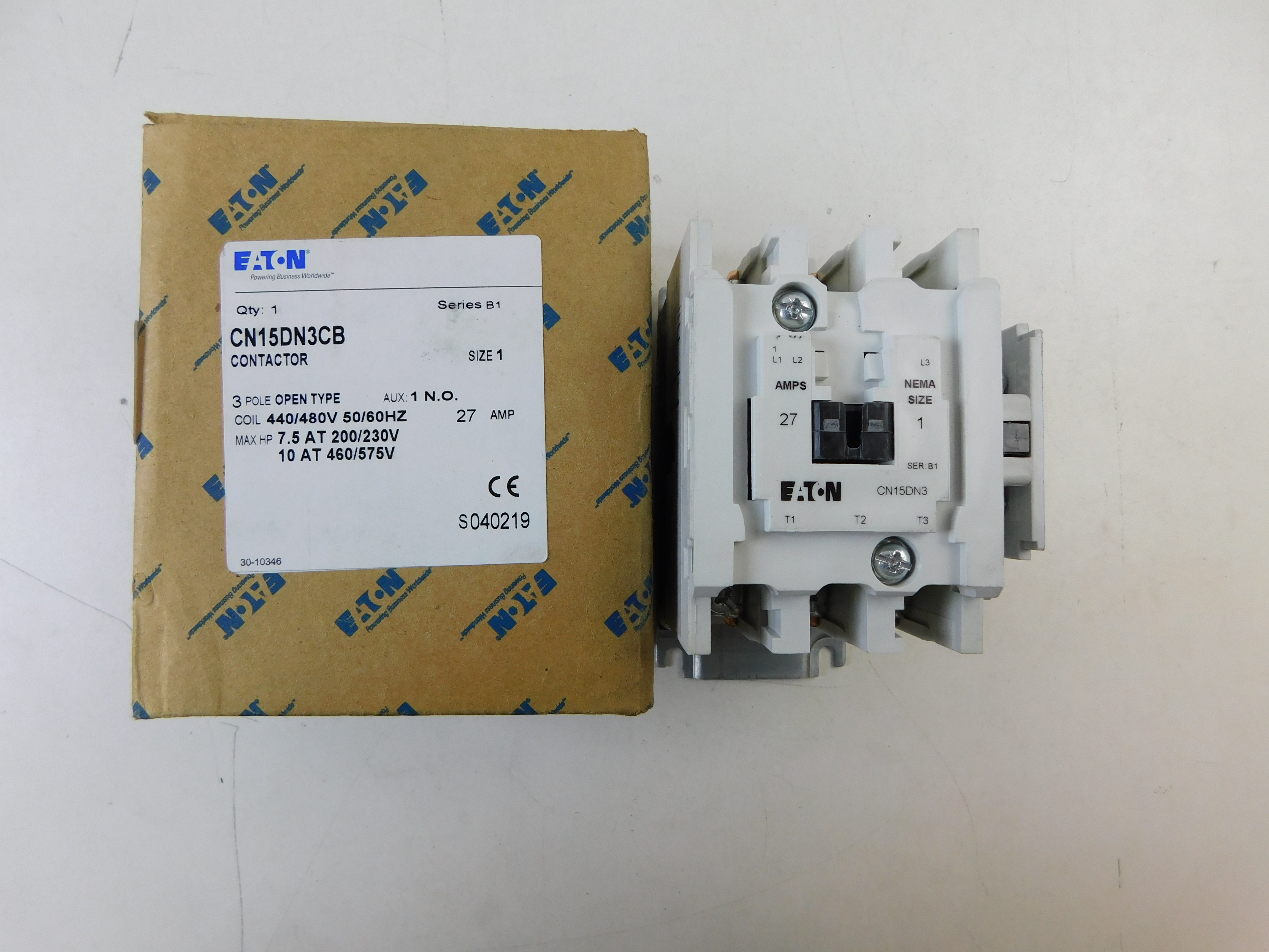 Eaton CN15DN3CB Motor Control Contactor
