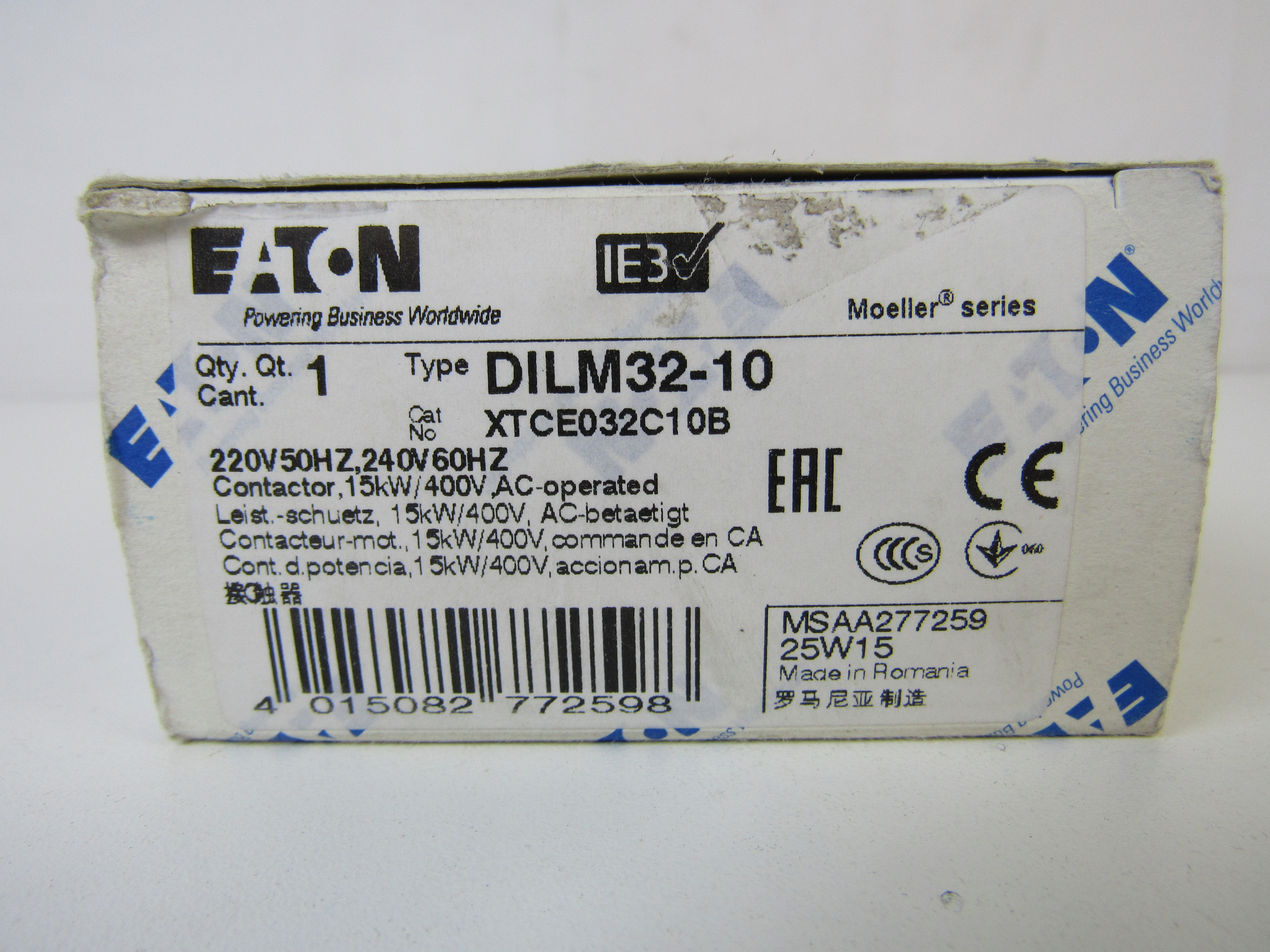 Eaton XTCE032C10B Contactor