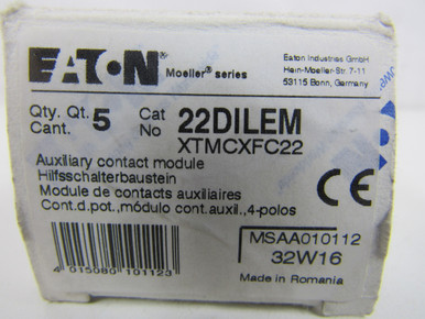 Eaton XTMCXFC22 Control Relay Auxiliary Contact (Repackaged)