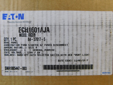 Eaton ECH1601AJA HVAC Motor Control Starter