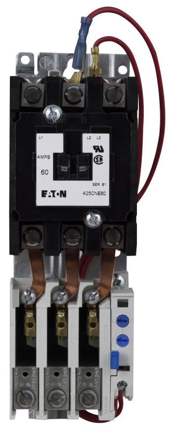 Eaton A25SNY1 Starters Definite Purpose 3P 120V 50/60Hz 3Ph 1NO Ring Tongue Terminals