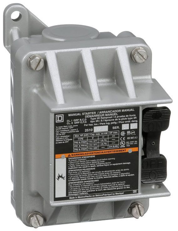Square D 2510FR1 Manual Starter