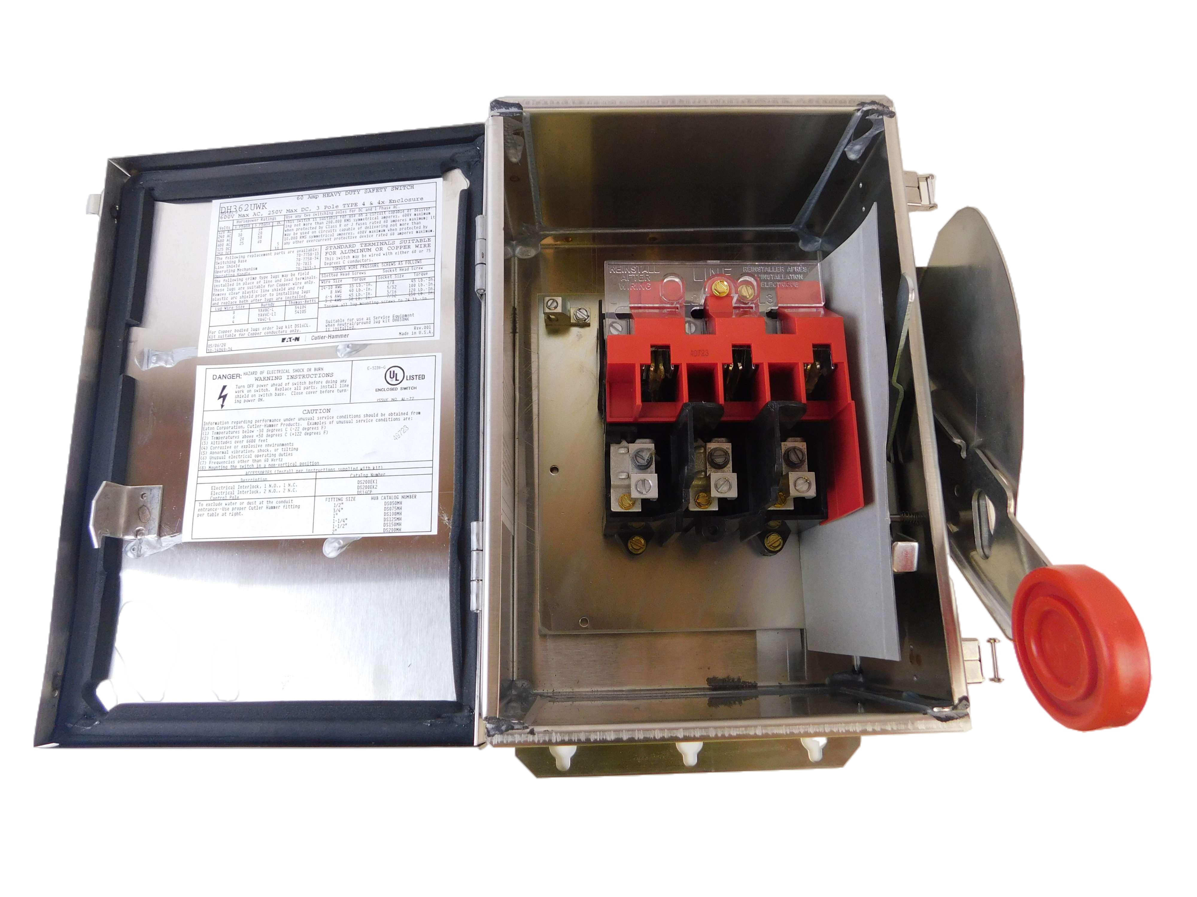 Eaton DH362UWK Single Throw Safety Switch
