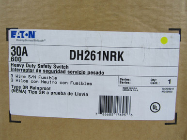 Eaton DH261NRK Single Throw Safety Switch