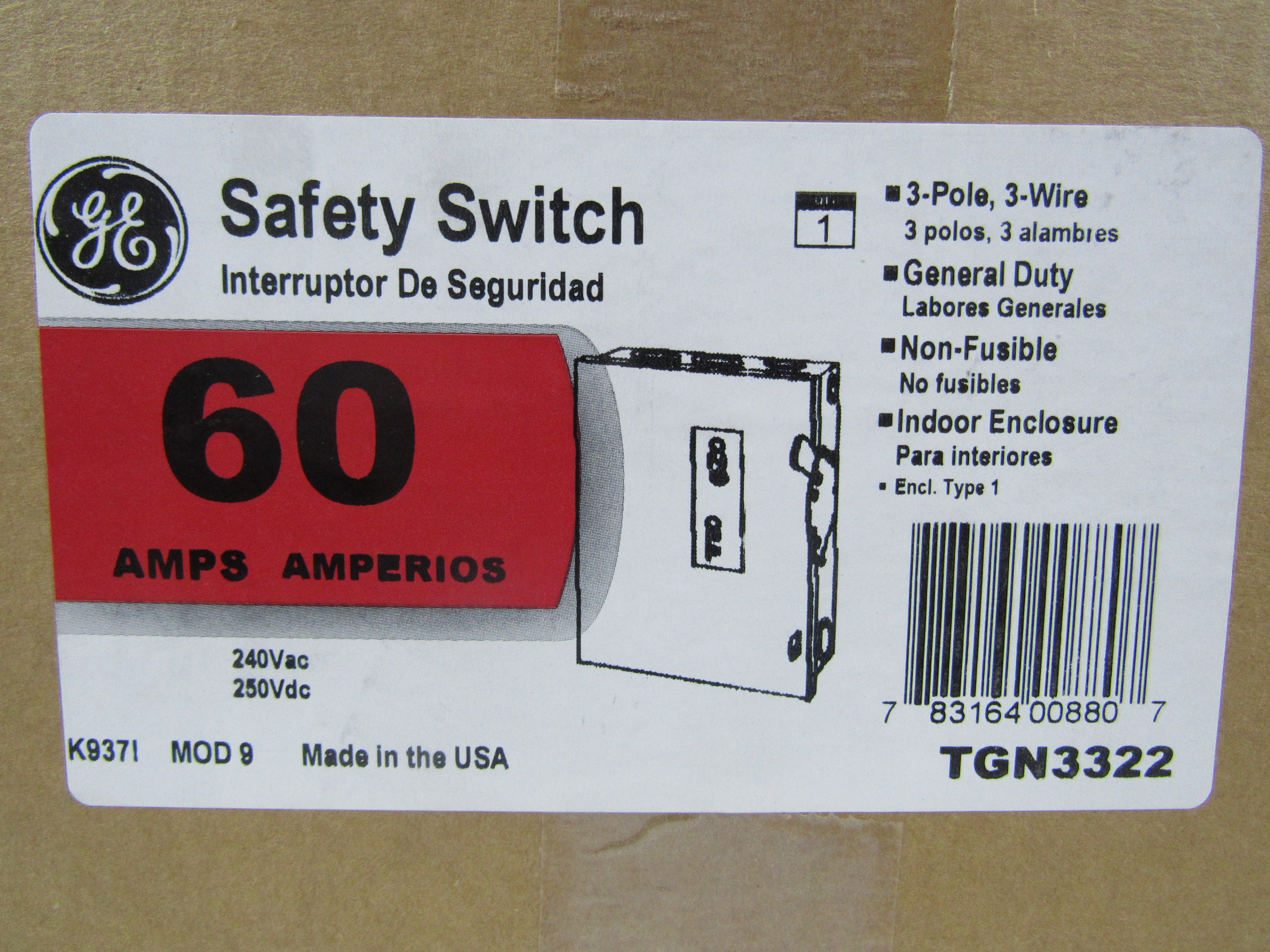 ABB GE Industrial Solutions TGN3322 Safety Switch