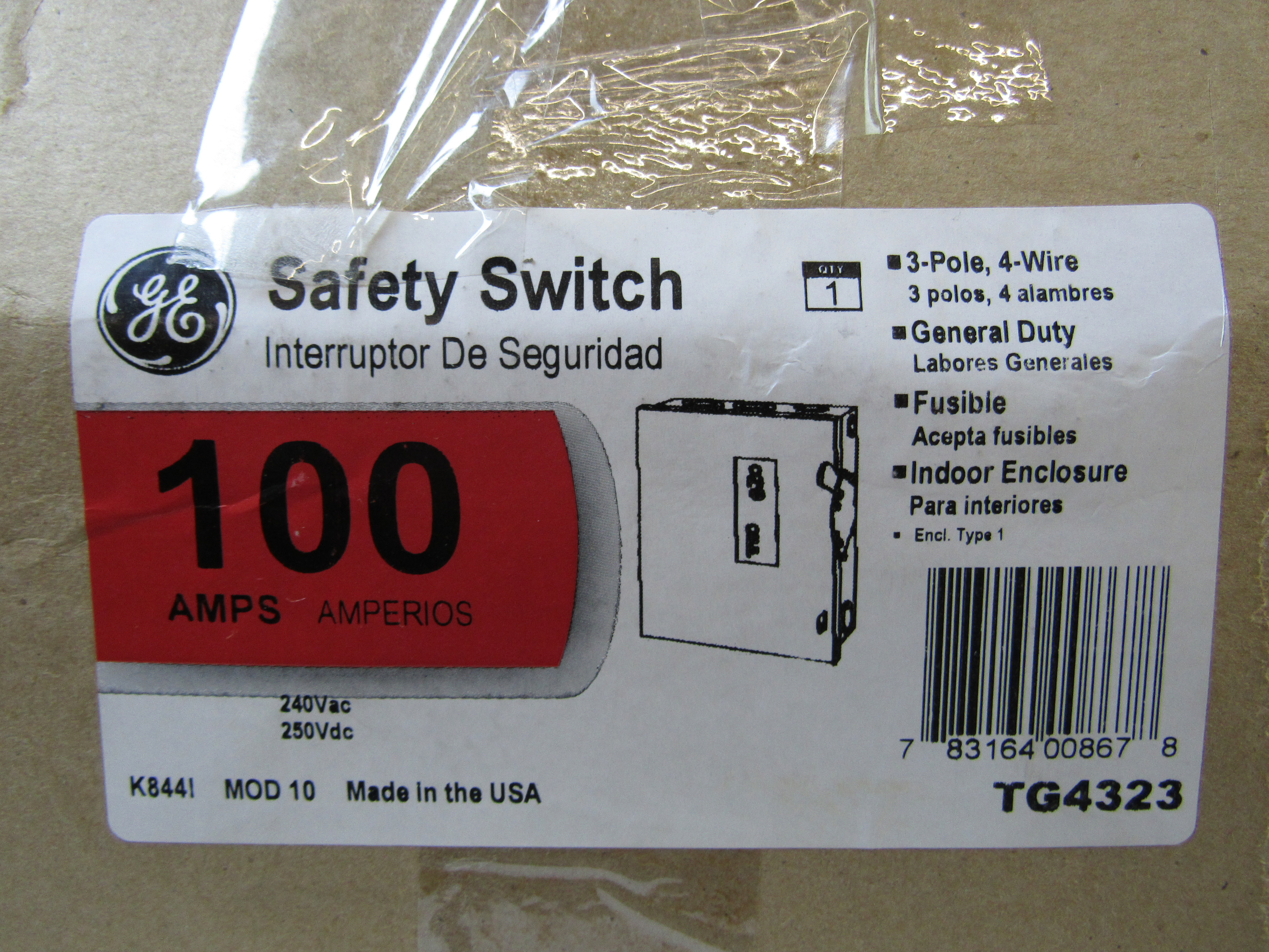 ABB GE Industrial Solutions TG4323 Safety Switch