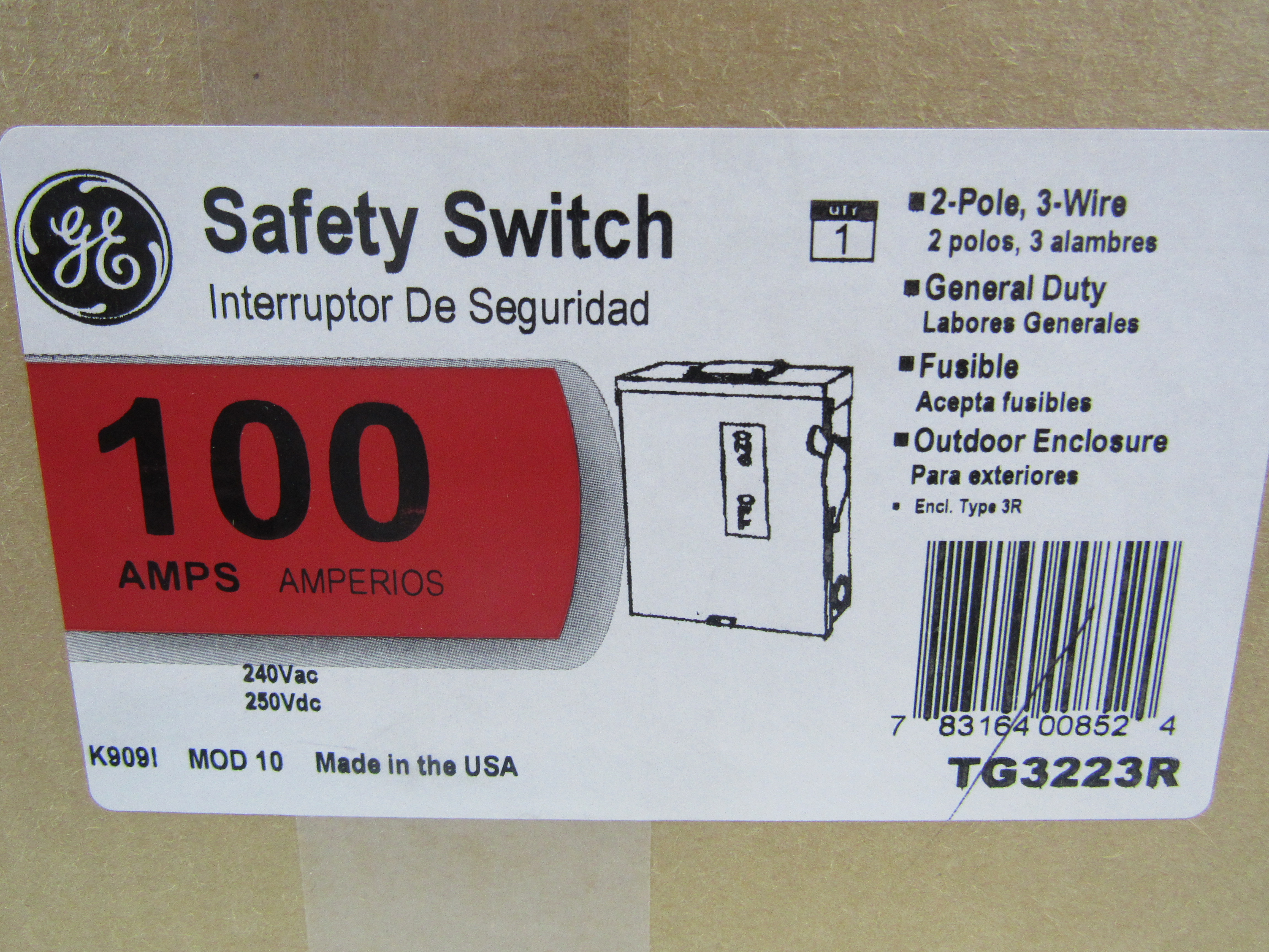 ABB GE Industrial Solutions TG3223R Safety Switch