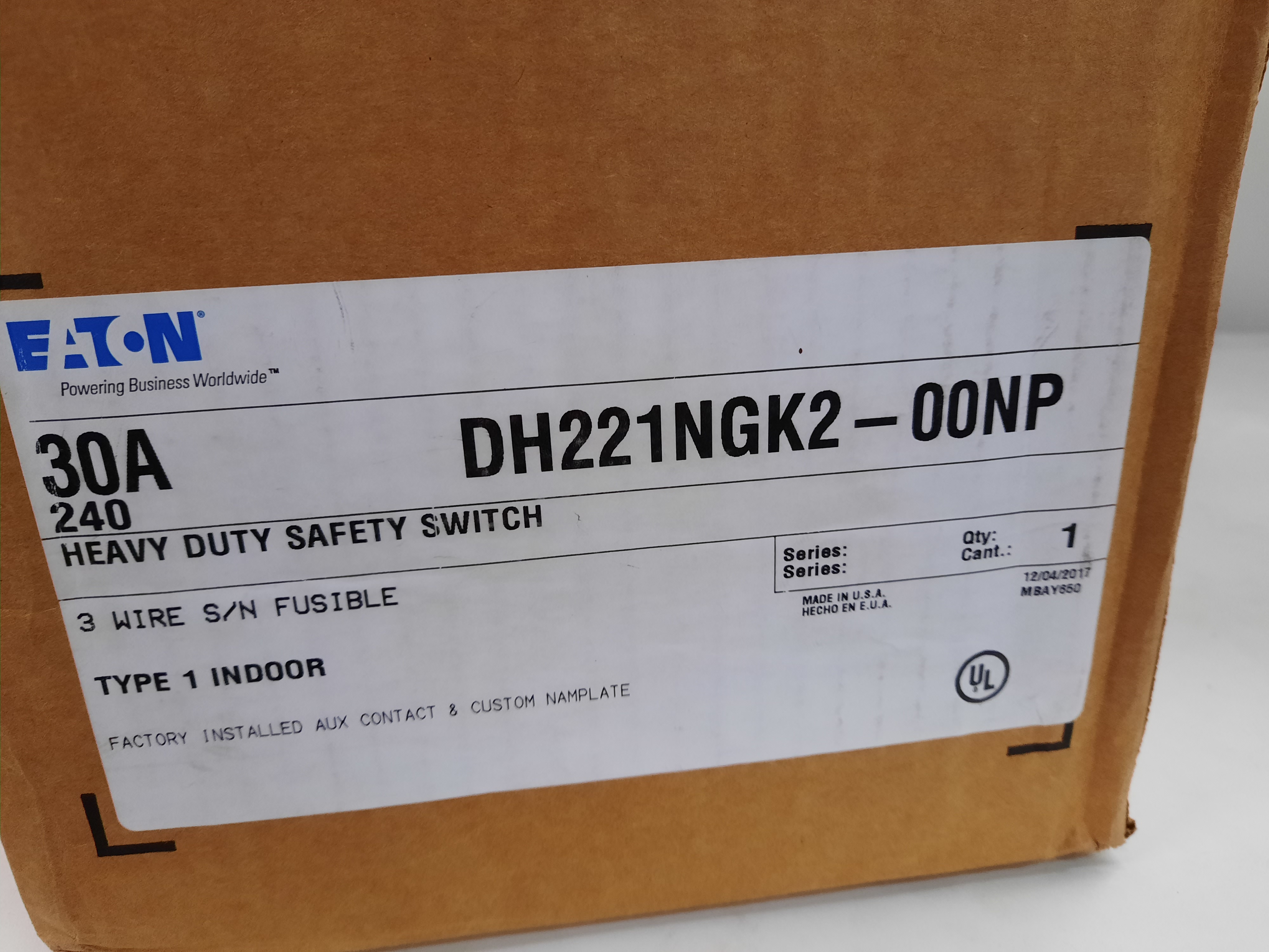Eaton DH221NGK2-00NP Safety Switches