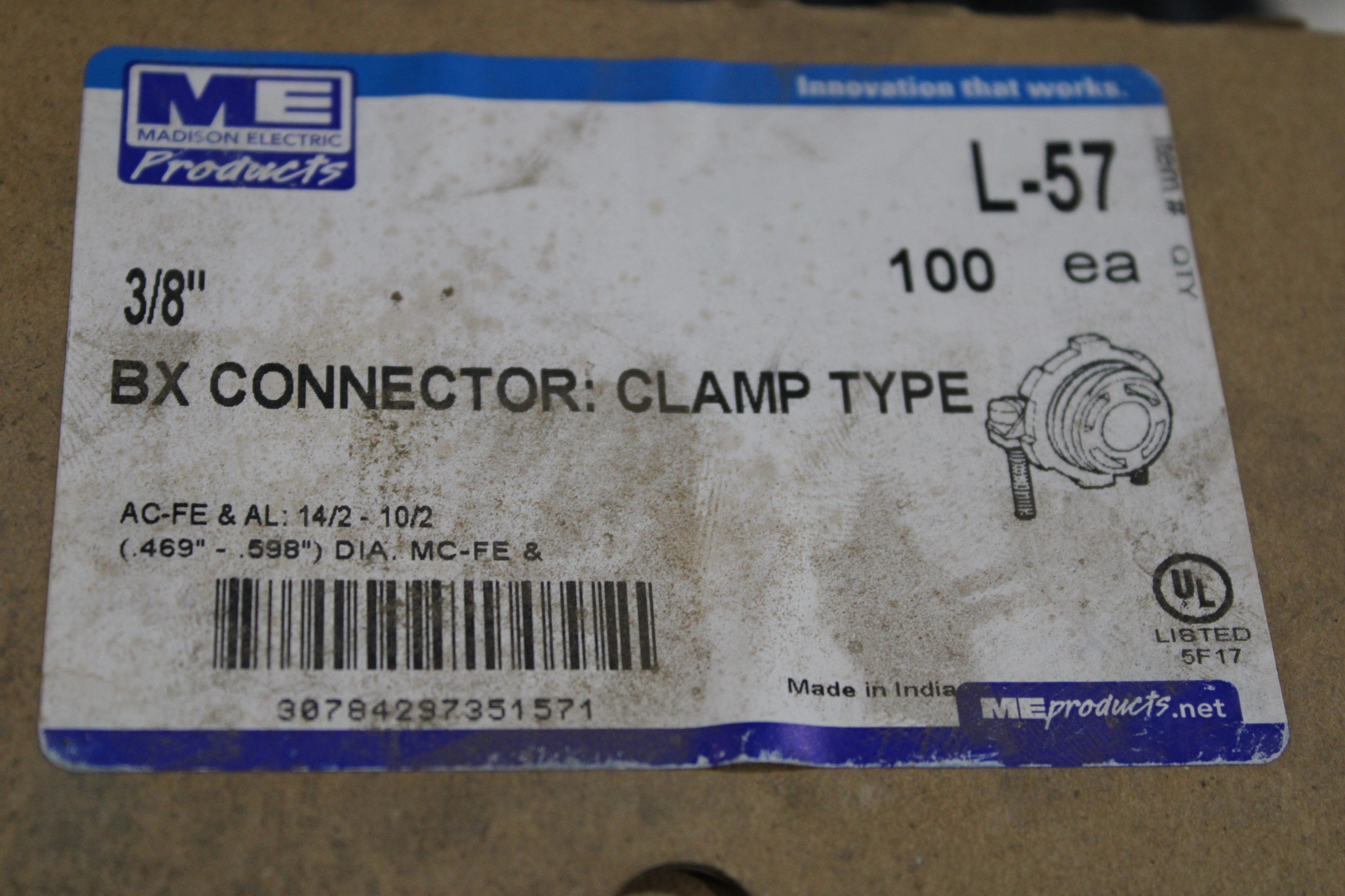 Madison Electric Products L-57 Box Connector