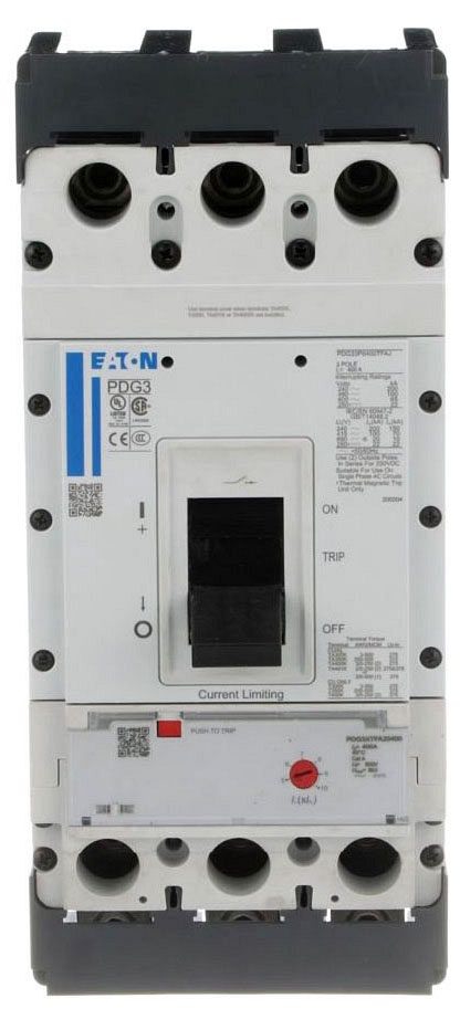 Eaton PDG33M0400TFAL Molded Case Breakers (MCCBs) (Damaged, For Parts or Repair) Eaton PDG33M0400TFAL Molded Case Breakers (MCCBs) (Damaged, For Parts or Repair)