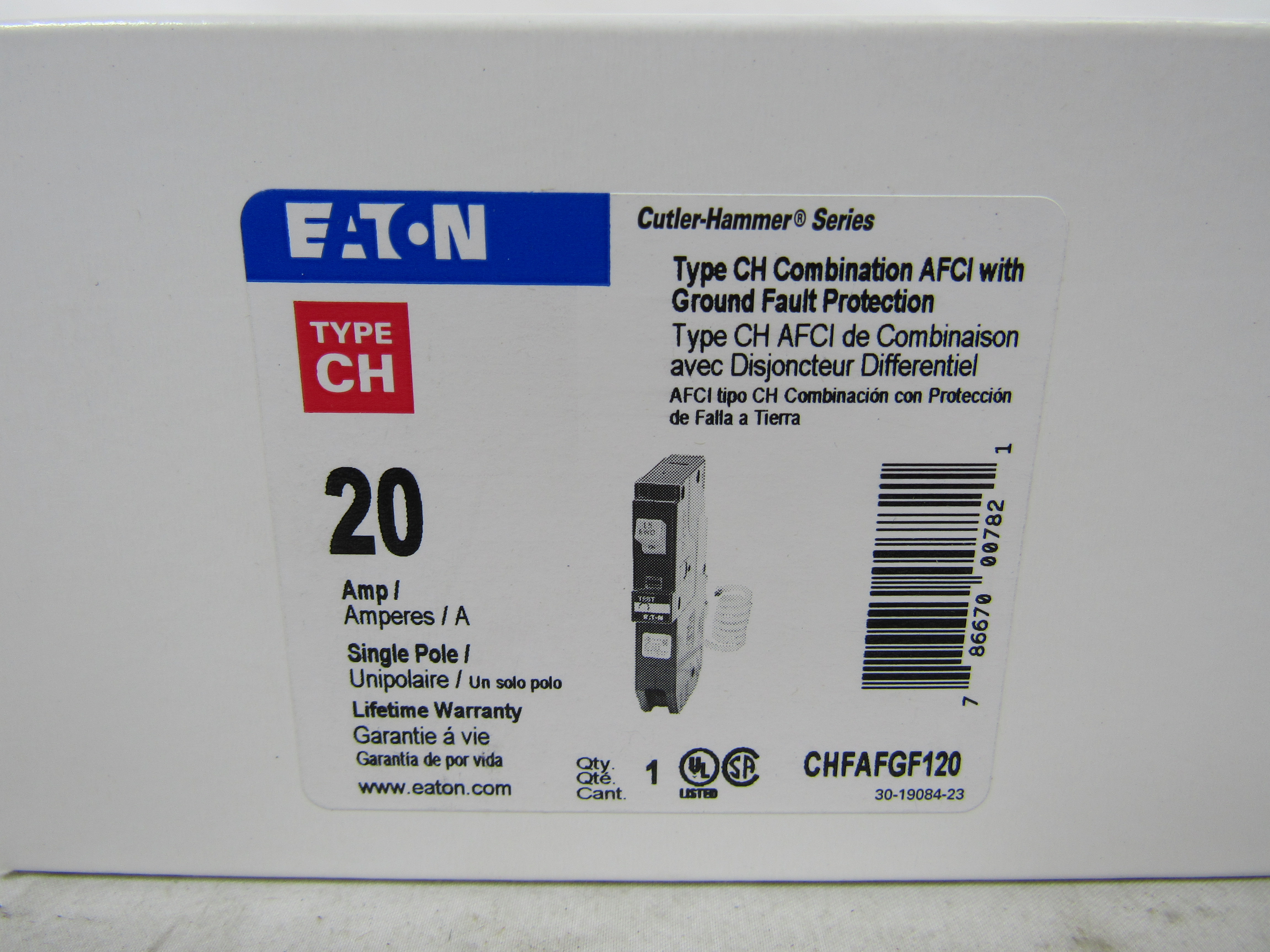 Eaton CHFAFGF120 Arc/Ground Fault Circuit Breaker