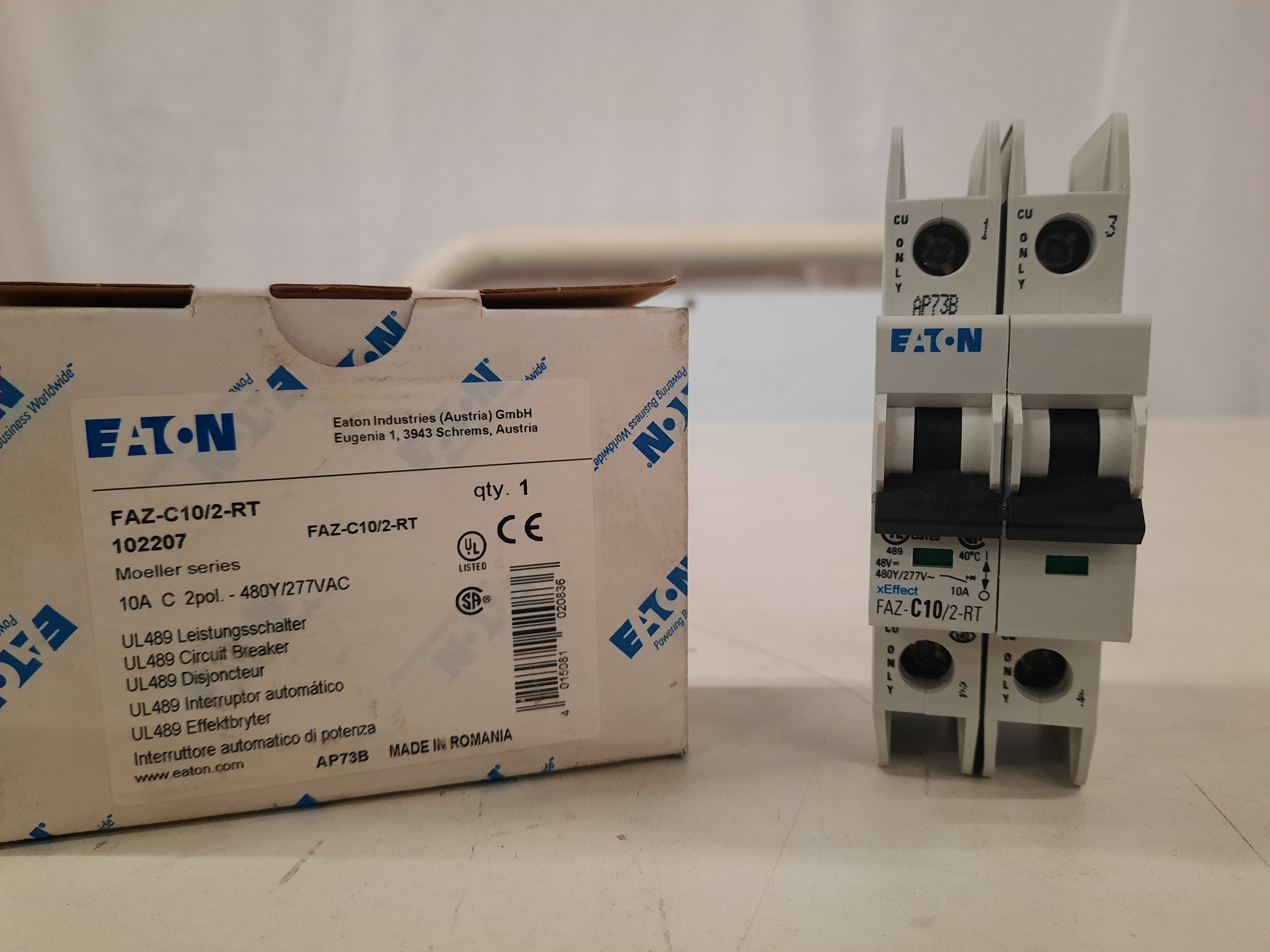 Eaton FAZ-C10/2-RT Miniature Circuit Breaker