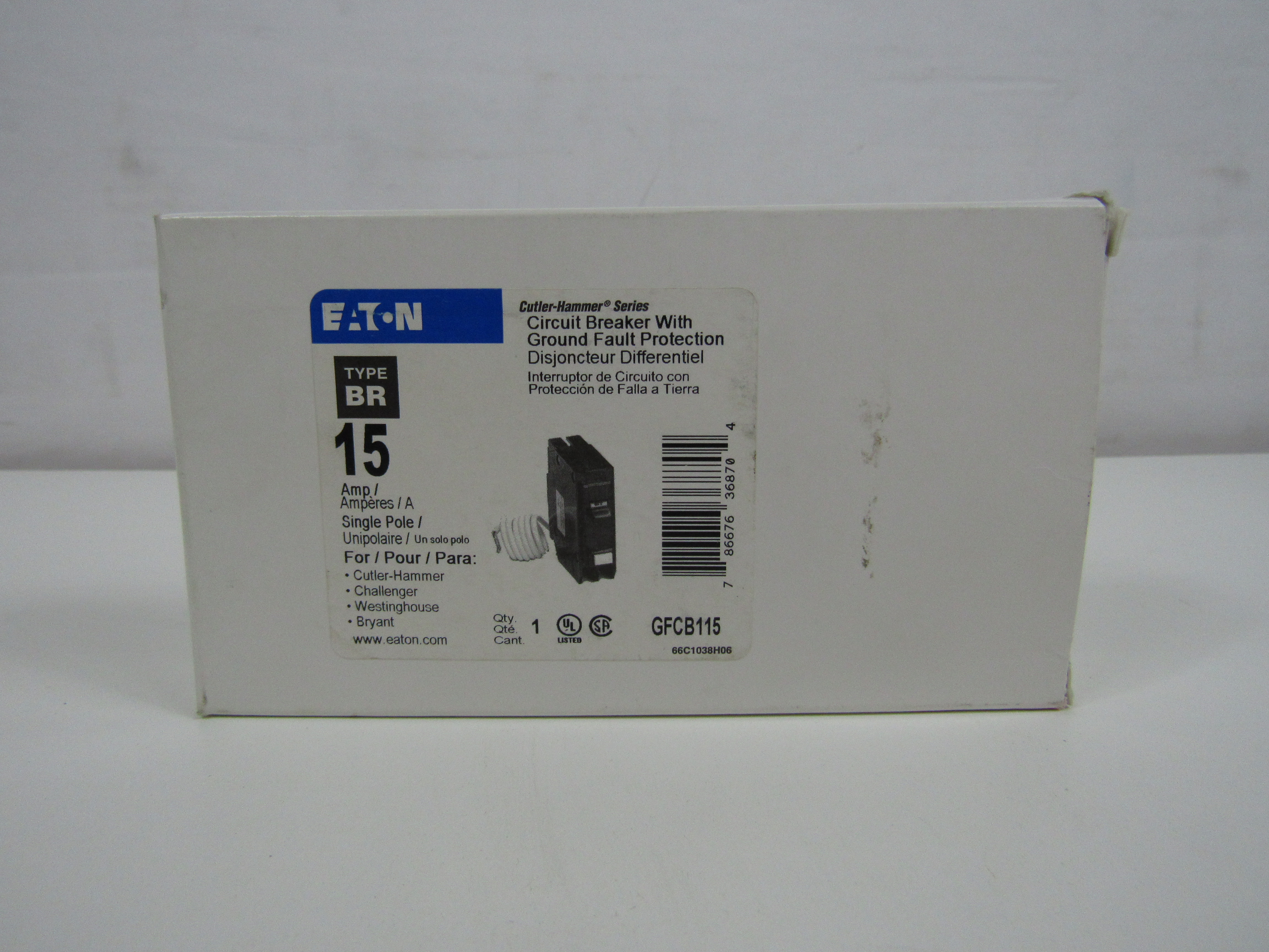 Eaton GFCB115 Load Center Circuit Breaker (Used)