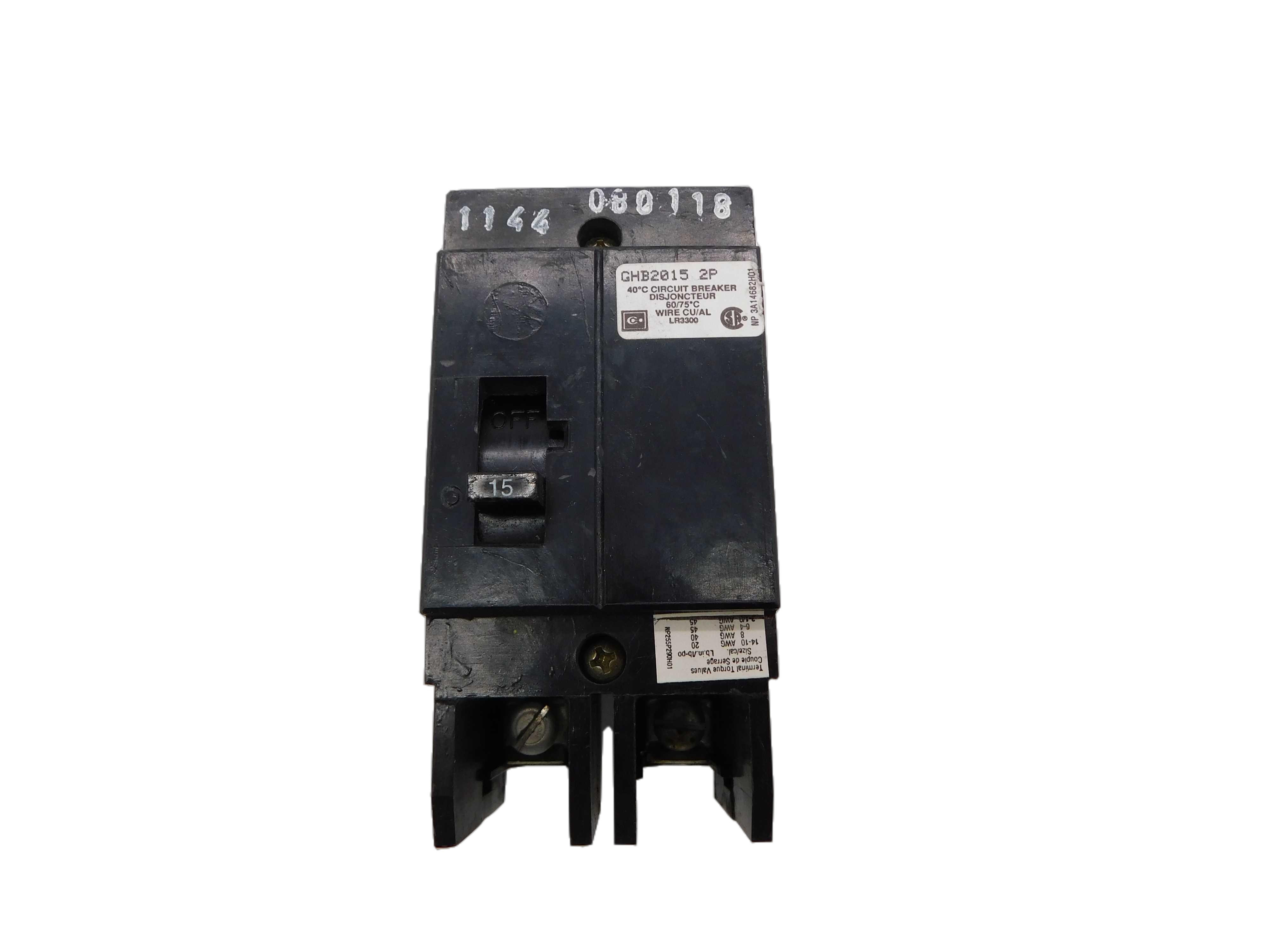 Eaton GHB2015 Non-Interchangeable Trip Circuit Breaker (Used)