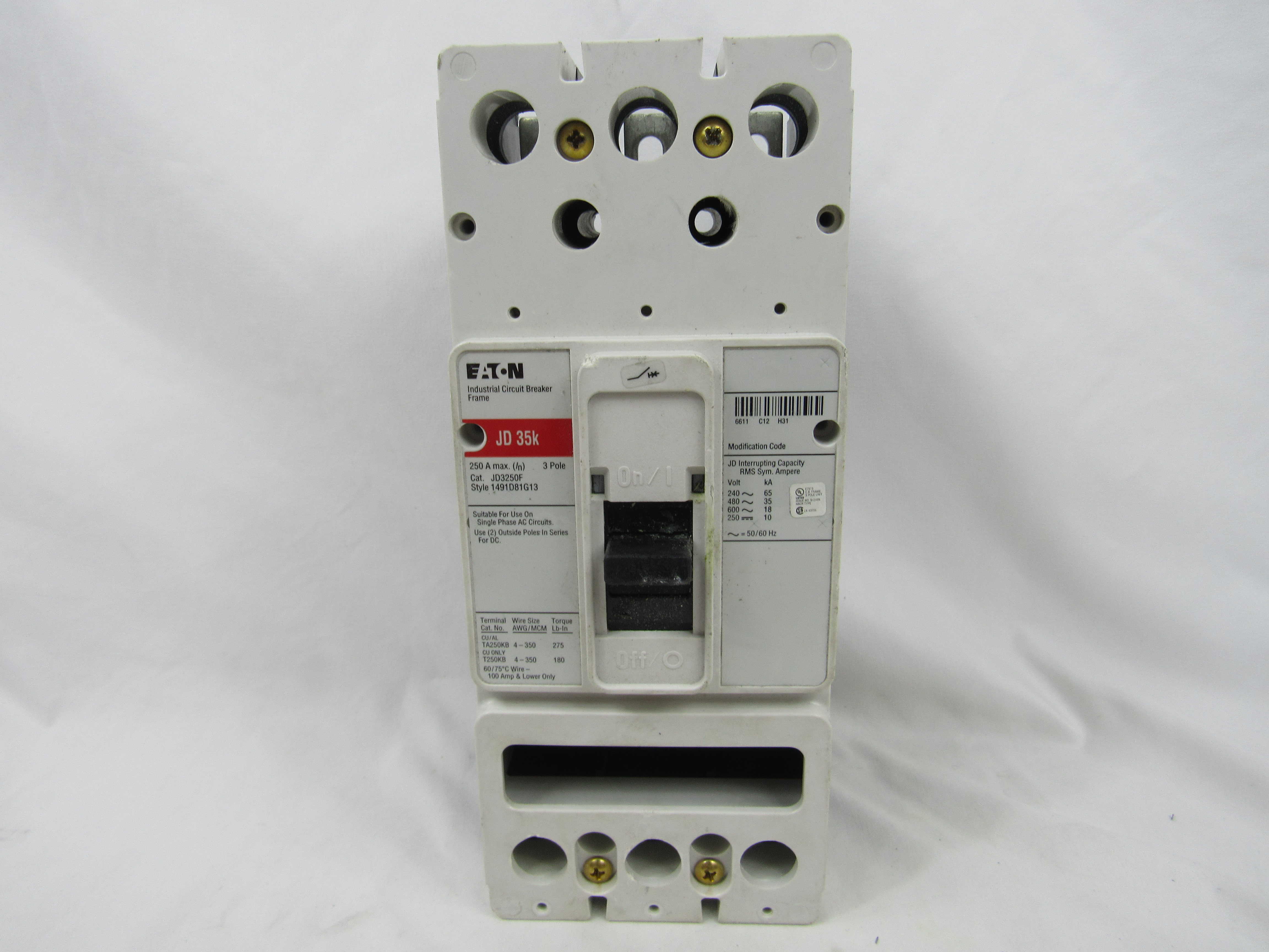 Eaton JD3250F Molded Case Circuit Breaker Frame (Used)