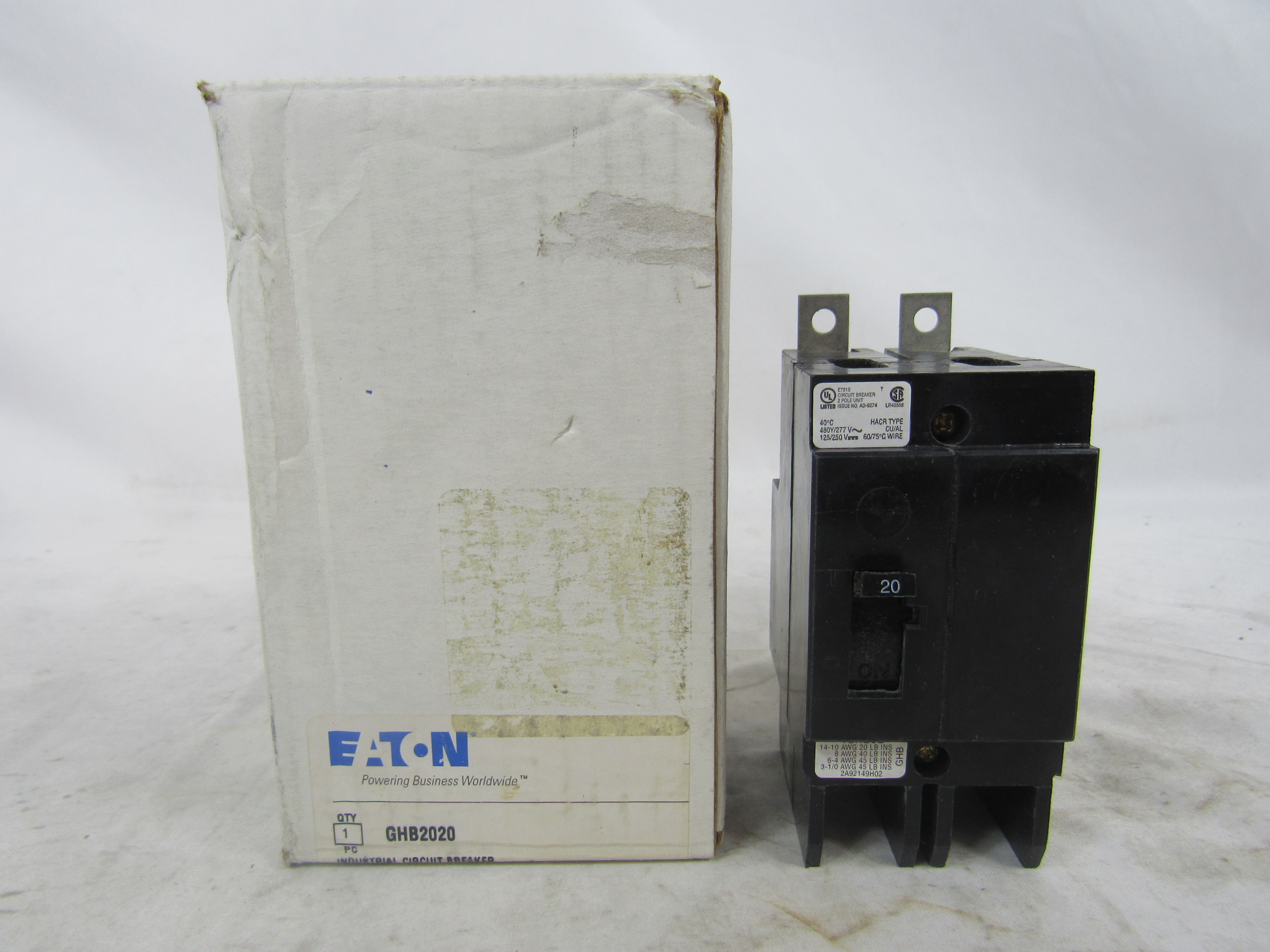 Eaton GHB2020 Molded Case Circuit Breaker