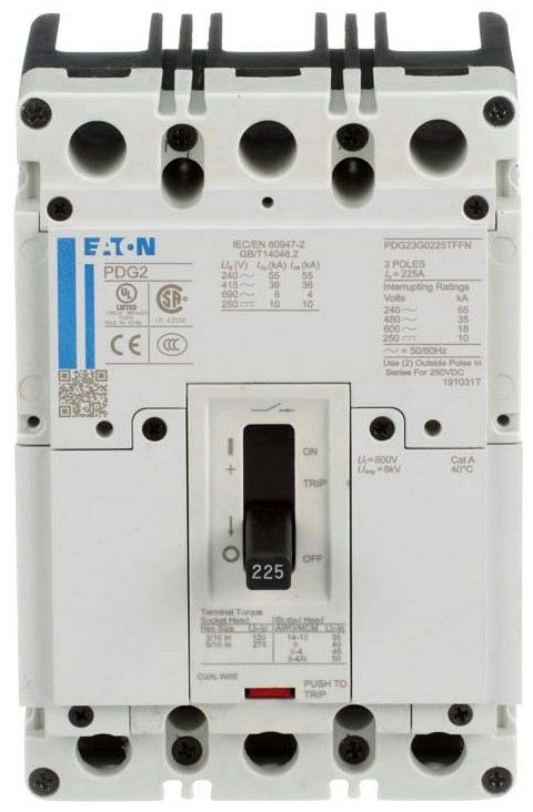 Eaton PDG23G0225TFFL Molded Case Breakers MCCBs (Used)